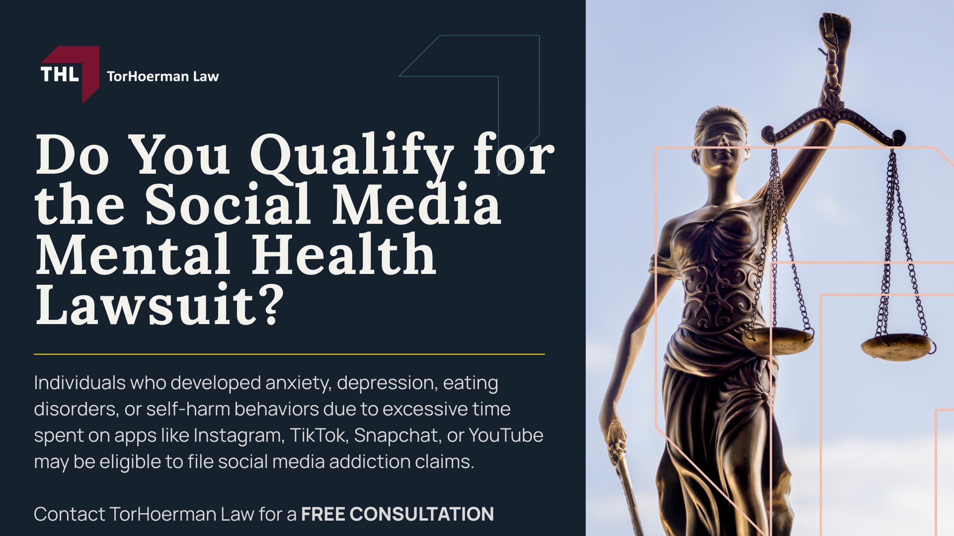 Social Media Mental Health Lawsuit - Overview of the Social Media Addiction Lawsuit - - torhoerman law; Social Media Mental Health Lawsuit - How Many Social Media Addiction Lawsuits Have Been Filed Current Status of the Social Media Harm MDL - torhoerman law; Who is Filing Social Media Mental Health Lawsuit Claims_ - torhoerman law; Social Media Mental Health Lawsuit - What Social Media Companies are Named in the Lawsuit_ - torhoerman law; Social Media Mental Health Lawsuit - Mental Health and Physical Harms Linked to Social Media Use - torhoerman law; Social Media Mental Health Lawsuit - Mental Health Issues Linked to Excessive Social Media Use - torhoerman law; Social Media Mental Health Lawsuit - Physical Harm Linked to Compulsive Social Media Use - torhoerman law; Social Media Mental Health Lawsuit - Do You Qualify for the Social Media Mental Health Lawsuit_ - torhoerman law