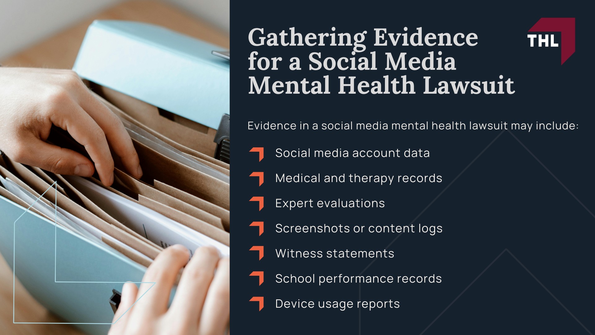 Social Media Mental Health Lawsuit - Overview of the Social Media Addiction Lawsuit - - torhoerman law; Social Media Mental Health Lawsuit - How Many Social Media Addiction Lawsuits Have Been Filed Current Status of the Social Media Harm MDL - torhoerman law; Who is Filing Social Media Mental Health Lawsuit Claims_ - torhoerman law; Social Media Mental Health Lawsuit - What Social Media Companies are Named in the Lawsuit_ - torhoerman law; Social Media Mental Health Lawsuit - Mental Health and Physical Harms Linked to Social Media Use - torhoerman law; Social Media Mental Health Lawsuit - Mental Health Issues Linked to Excessive Social Media Use - torhoerman law; Social Media Mental Health Lawsuit - Physical Harm Linked to Compulsive Social Media Use - torhoerman law; Social Media Mental Health Lawsuit - Do You Qualify for the Social Media Mental Health Lawsuit_ - torhoerman law; Social Media Mental Health Lawsuit - Gathering Evidence for a Social Media Mental Health Lawsuit - torhoerman law