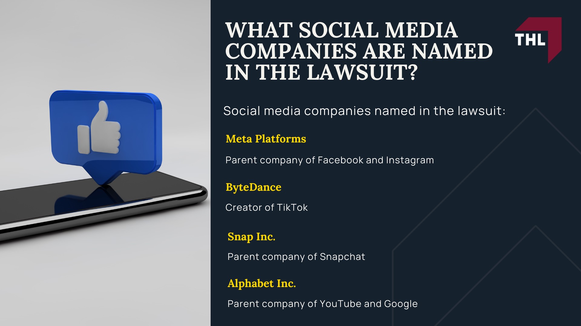 Social Media Mental Health Lawsuit - Overview of the Social Media Addiction Lawsuit - - torhoerman law; Social Media Mental Health Lawsuit - How Many Social Media Addiction Lawsuits Have Been Filed Current Status of the Social Media Harm MDL - torhoerman law; Who is Filing Social Media Mental Health Lawsuit Claims_ - torhoerman law; Social Media Mental Health Lawsuit - What Social Media Companies are Named in the Lawsuit_ - torhoerman law