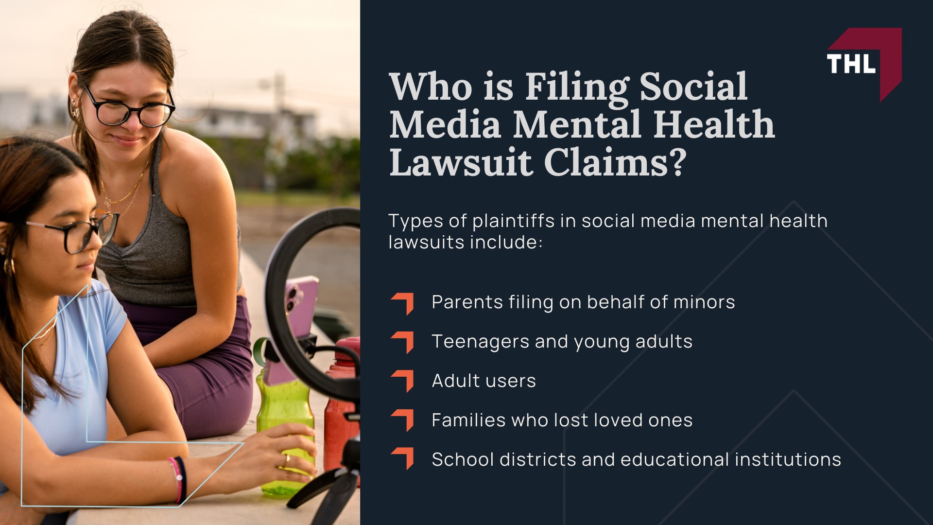 Social Media Mental Health Lawsuit - Overview of the Social Media Addiction Lawsuit - - torhoerman law; Social Media Mental Health Lawsuit - How Many Social Media Addiction Lawsuits Have Been Filed Current Status of the Social Media Harm MDL - torhoerman law; Who is Filing Social Media Mental Health Lawsuit Claims_ - torhoerman law