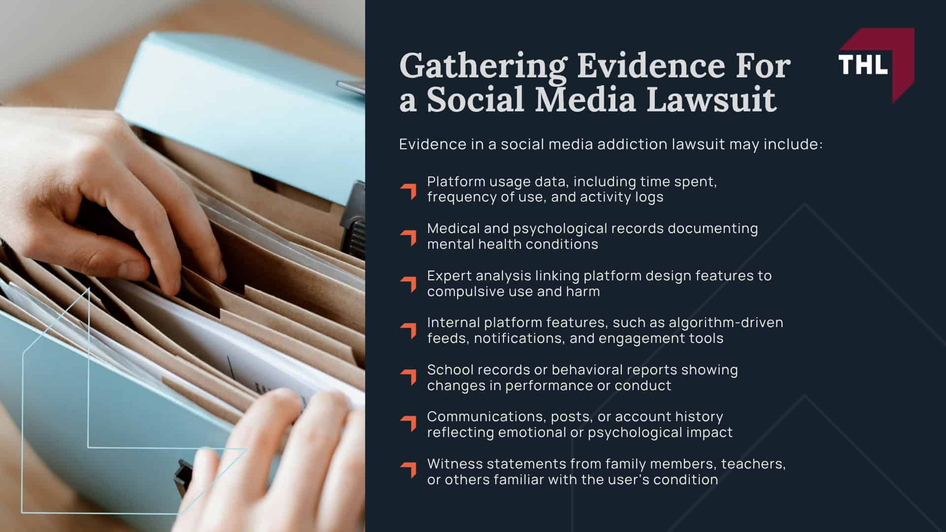 Who are the Defendants in the Social Media Lawsuit; General Facts in the Social Media Lawsuit Master Complaint; Factual Allegations as to Meta Platforms, Inc; Factual Allegations as to Snap, Inc; Factual Allegations as to ByteDance; Factual Allegations as to Alphabet Inc; Overview of the Social Media Lawsuit; Addictive Features of Social Media Platforms; Harm Suffered by Young People From Excessive Social Media Use; Do You Qualify for the Social Media Lawsuit; Gathering Evidence For a Social Media Lawsuit