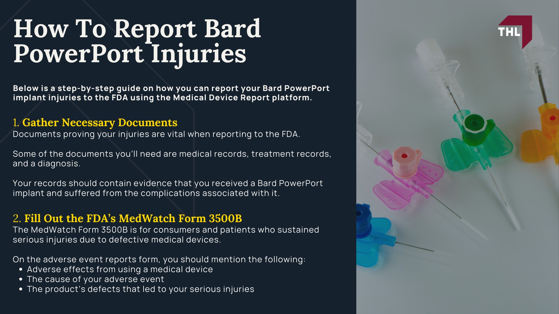 What Is the Bard PowerPort Device?; Bard PowerPort Device Malfunctions; Injuries and Adverse Health Effects From Bard PowerPort Devices; How To Report Bard PowerPort Injuries