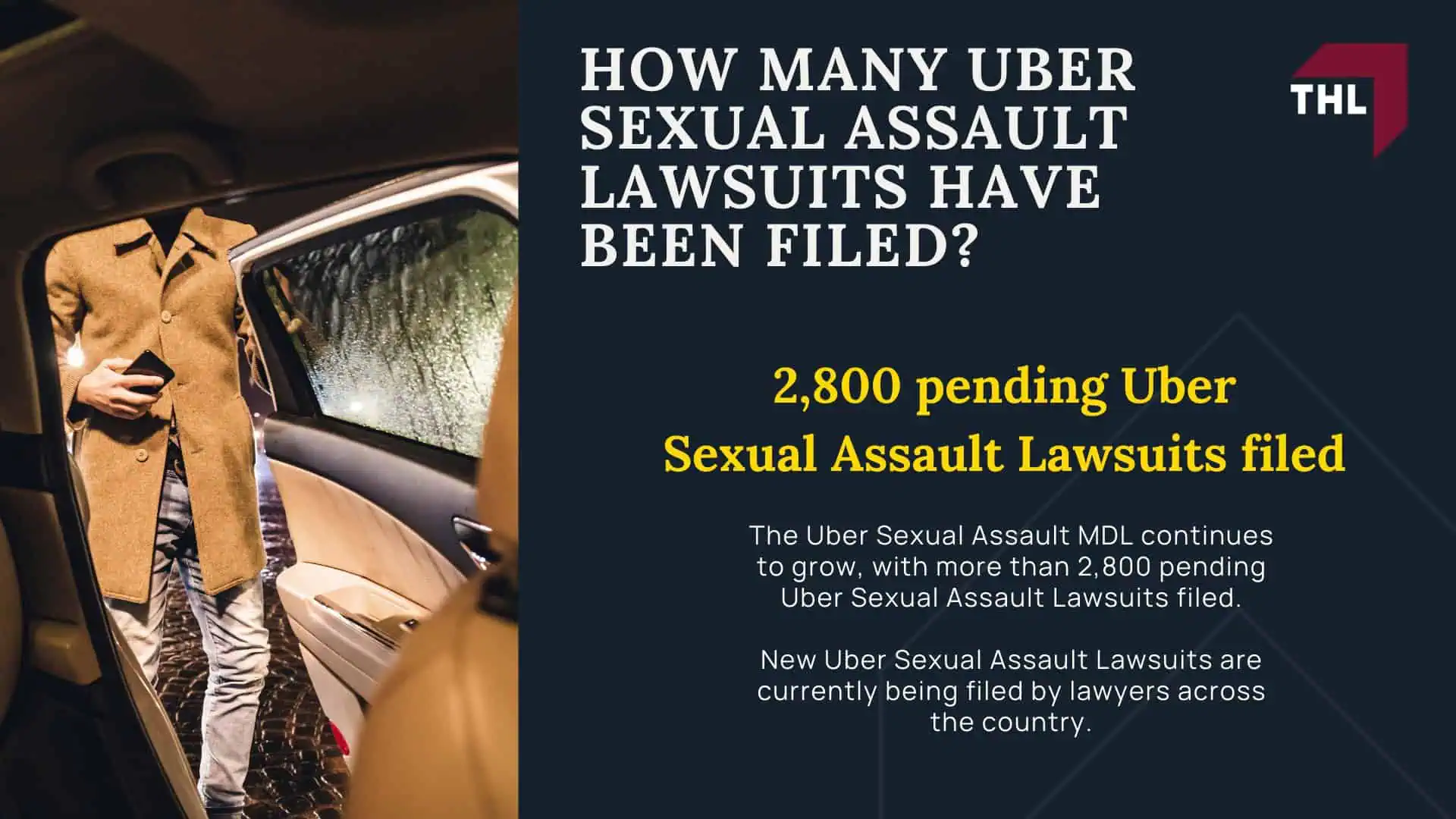 Uber Sexual Assault Lawsuit - Uber Sexual Assault Lawsuit Overview - - torhoerman law; Uber Sexual Assault Lawsuit - What is the Uber Sexual Assault MDL_ - torhoerman law; Uber Sexual Assault Lawsuit - How Many Uber Sexual Assault Lawsuits Have Been Filed_ - torhoerman law