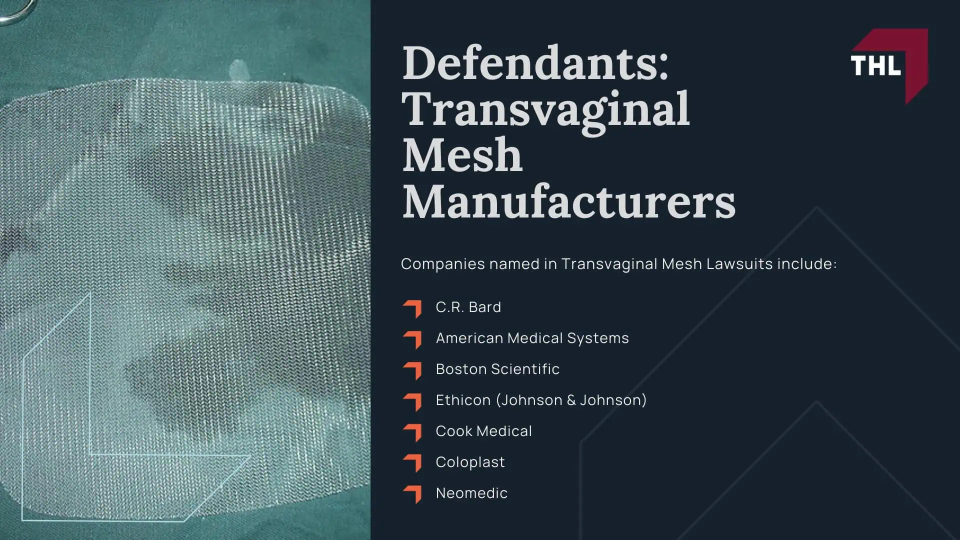 #1 Vaginal Mesh Lawyers for Transvaginal Mesh Injuries - What Is Transvaginal Mesh; #1 Vaginal Mesh Lawyers for Transvaginal Mesh Injuries - Injuries Associated With Transvaginal Mesh Implants; #1 Vaginal Mesh Lawyers for Transvaginal Mesh Injuries - What Is the Transvaginal Mesh Lawsuit; #1 Vaginal Mesh Lawyers for Transvaginal Mesh Injuries - Defendants_ Transvaginal Mesh Manufacturers