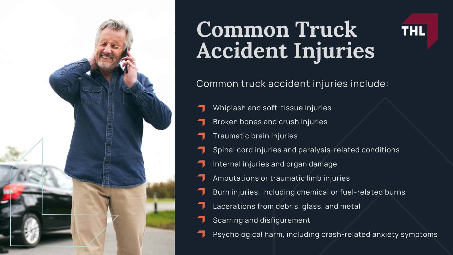 Common Types of Truck Accidents; Different Types of Trucks Involved In Accidents; How Are Truck Accidents Caused; Common Truck Accident Injuries