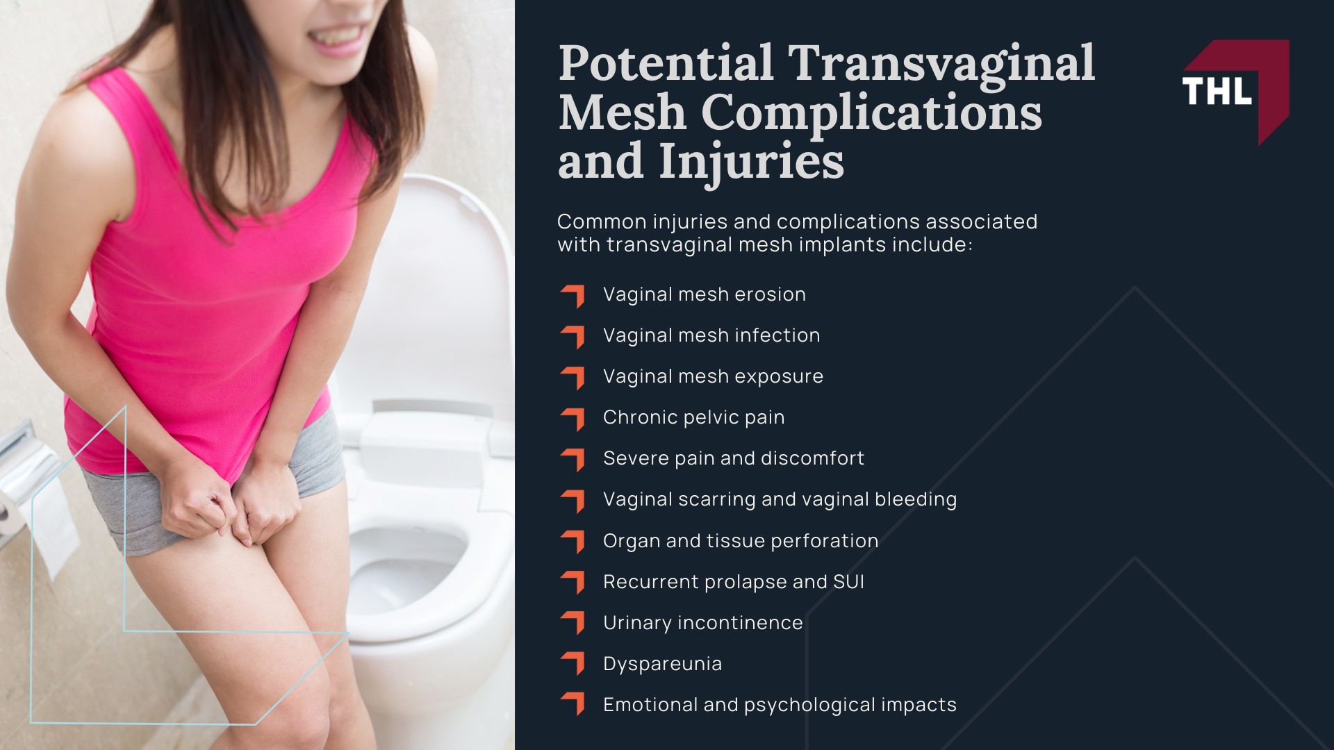 Common Transvaginal Mesh Complications - Vaginal Mesh and Its Uses - torhoerman law; Common Transvaginal Mesh Complications - Potential Transvaginal Mesh Complications and Injuries - torhoerman law