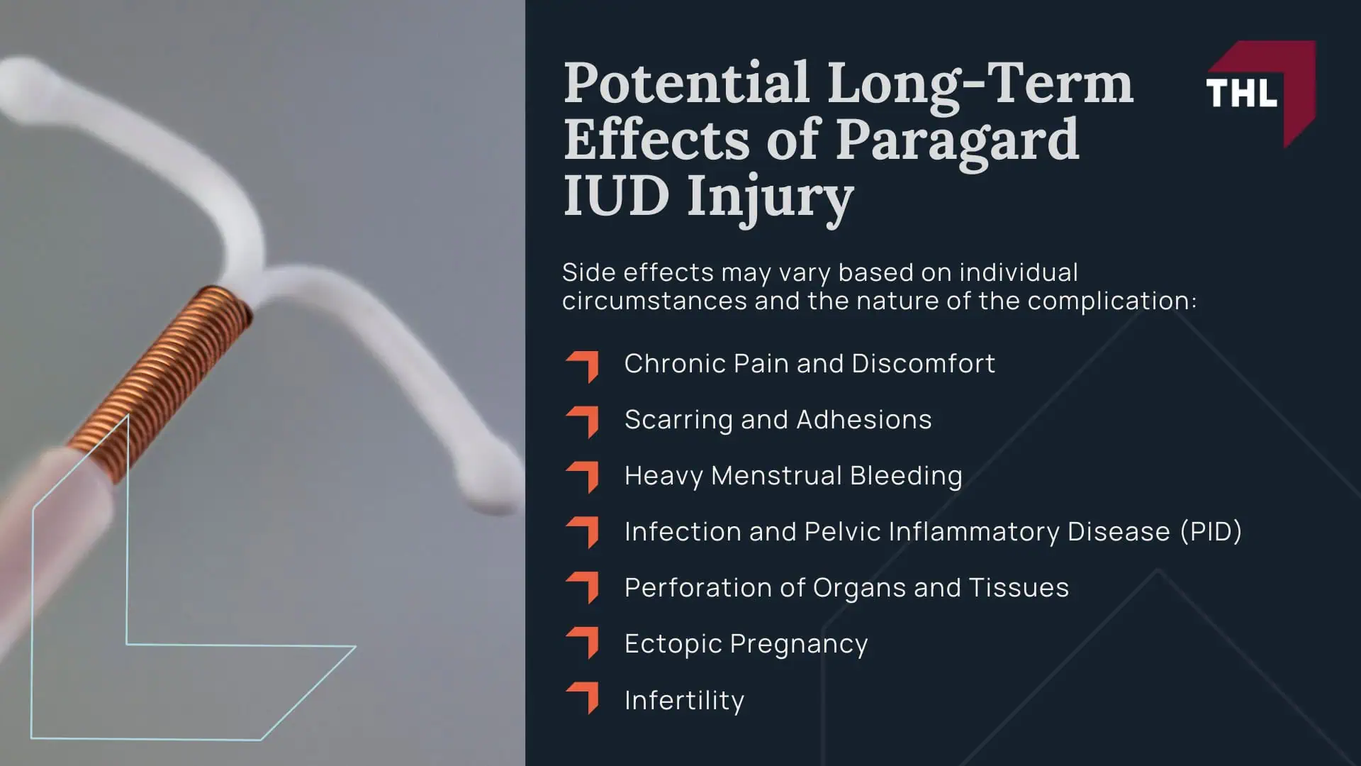 FAQ What Are the Long-Term Effects of Paragard IUD Injury - What Is the Paragard IUD - torhoerman law; FAQ What Are the Long-Term Effects of Paragard IUD Injury - How do Paragard Injuries Occur - torhoerman law; Potential Long-Term Effects of Paragard IUD Injury 