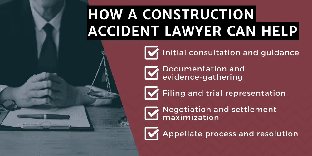 Typical Injuries A Construction Worker May Sustain; Initial Steps To Take After You've Sustained Construction Accident Injuries; Documentation And Evidence Gathering; Filing Your Construction Accident Lawsuit; Discovery Phase; Negotiations And Settlement Discussions; Trial (If Settlement Negotiations Are Unsuccessful); Potential Appeals; Resolution And Compensation; How A Construction Accident Lawyer Can Help