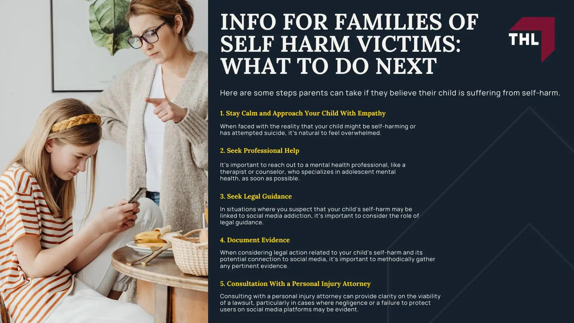Social Media Self Harm Lawsuit - The Link Between Social Media and Mental Health Problems - torhoerman law; Social Media Self Harm Lawsuit - Social Media Sites_ Exacerbating Addiction and Social Comparison in Young Adults - torhoerman law; Social Media Self Harm Lawsuit - What Is Self Harm_ - torhoerman law; Social Media Self Harm Lawsuit - Recognizing the Signs of Self-Harm - torhoerman law; Social Media Self Harm Lawsuit - What Causes Someone to Self Harm_ - torhoerman law; Social Media Self Harm Lawsuit - The Legal Basis for Social Media Self-Harm Lawsuits - torhoerman law; Social Media Self Harm Lawsuit - Multi-District Litigation (MDL) in the Context of Social Media Self Harm Lawsuits - torhoerman law; Social Media Self Harm Lawsuit - Info for Families of Self Harm Victims What To Do Next - torhoerman law