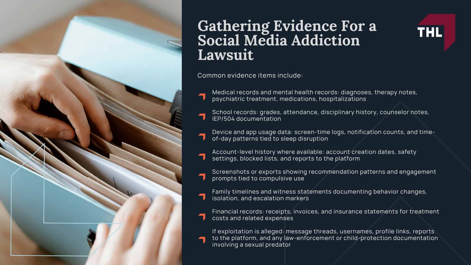 Social Media Addiction Lawsuits; How Social Media Can Cause Addiction; Mental Health Effects of Social Media; What Platforms Are Involved in Social Media Lawsuits; Do You Qualify for the Social Media Lawsuit; Potential Compensation in a Social Media Harm Lawsuit; Gathering Evidence For a Social Media Addiction Lawsuit