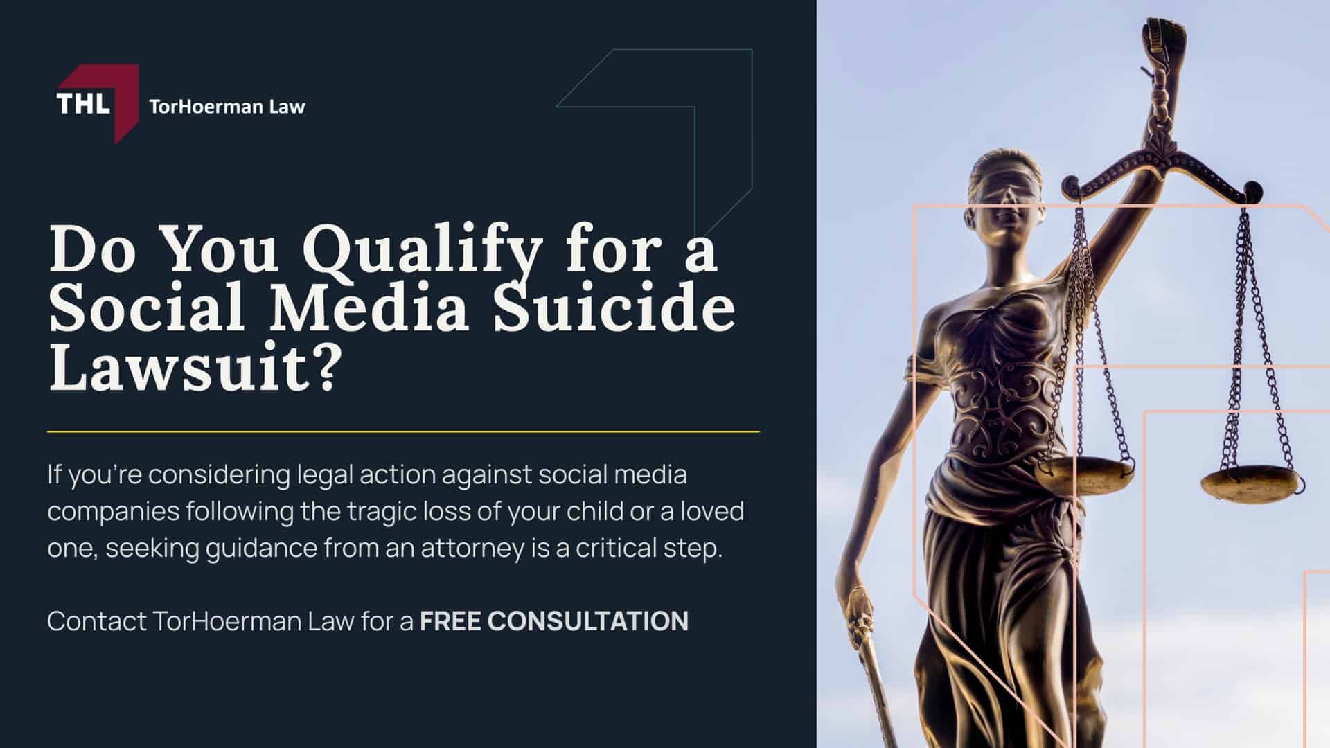 Social Media Suicide Lawsuit - Social Media Lawsuit Overview - torhoerman law; Social Media Suicide Lawsuit - Link Between Social Media and Suicidal Behavior - torhoerman law; Social Media Suicide Lawsuit - How Social Media Affects Mental Health - torhoerman law; Social Media Suicide Lawsuit - Cyberbullying - torhoerman law; Social Media Suicide Lawsuit - Social Comparison - torhoerman law; Social Media Suicide Lawsuit - Social Media Addiction - torhoerman law; Social Media Suicide Lawsuit - Reported Mental Illnesses Caused by Social Media - torhoerman law; Social Media Suicide Lawsuit - Legal Framework of the Social Media Lawsuits - torhoerman law; Social Media Suicide Lawsuit - Social Media Companies Involved in Lawsuits - torhoerman law; Social Media Suicide Lawsuit - How Social Media Affects Mental HealthDo You Qualify for a Social Media Suicide Lawsuit_- torhoerman law