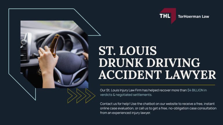 St. Louis Drunk Driving Accident Lawyer; Understanding the Impact of Drunk Driving Accidents in St. Louis; Drunk Driving Laws in Missouri; Drunk Driving Laws in Missouri (2); What To Do After a Drunk Driving Accident in St. Louis; Evidence in a DUI Accident Case; Potential Compensation in DUI Car Accident Claims; How the Missouri Legal System Handles DUI Car Accident Cases; TorHoerman Law_ Your St. Louis Car Accident Lawyer