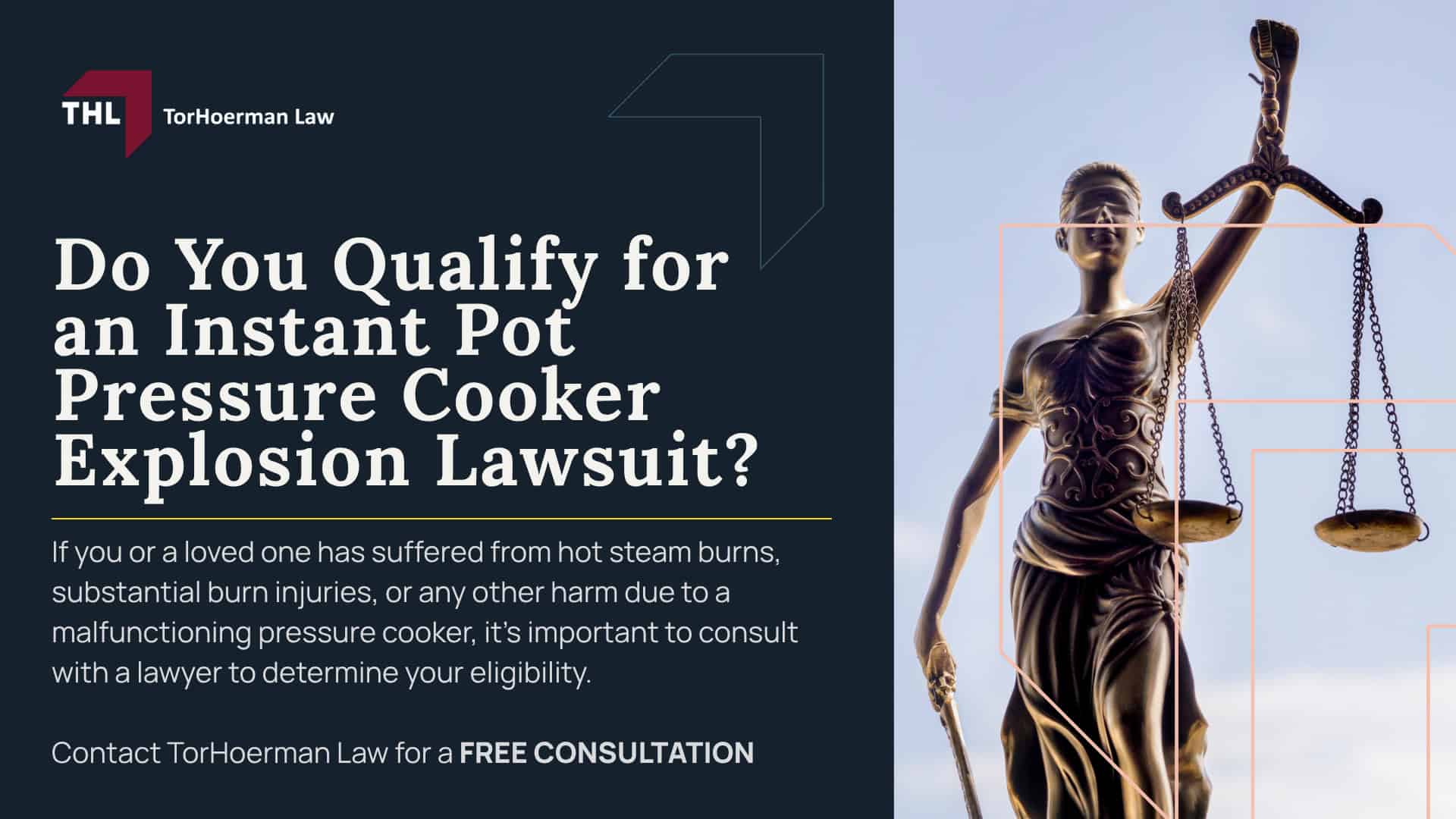 Legal Action for People Injured by Instant Pot Pressure Cookers; Who Can File an Instant Pot Lawsuit; How Does an Instant Pot Explosion Happen;  Common Pressure Cooker Injuries; Were You Injured in an Instant Pot Accident; Why Hire a Pressure Cooker Lawyer; Do You Qualify for an Instant Pot Pressure Cooker Explosion Lawsuit