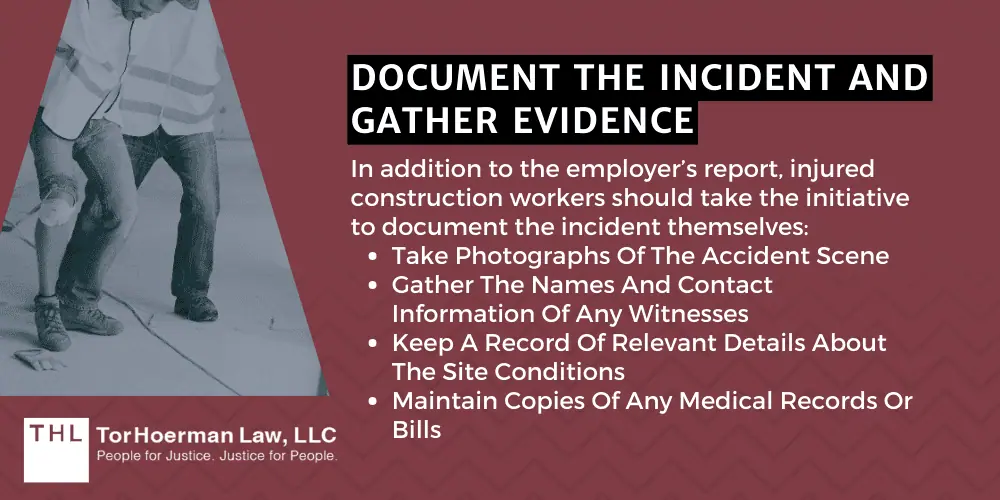 injured on a construction site; construction accident lawsuit; construction accident lawyers; construction accident; Seek Immediate Medical Attention After An Accident; Common Construction Injuries; Common Construction Injuries (2); Report The Injury To Your Supervisor Or Employer; OSHA Regulations; Document The Incident And Gather Evidence