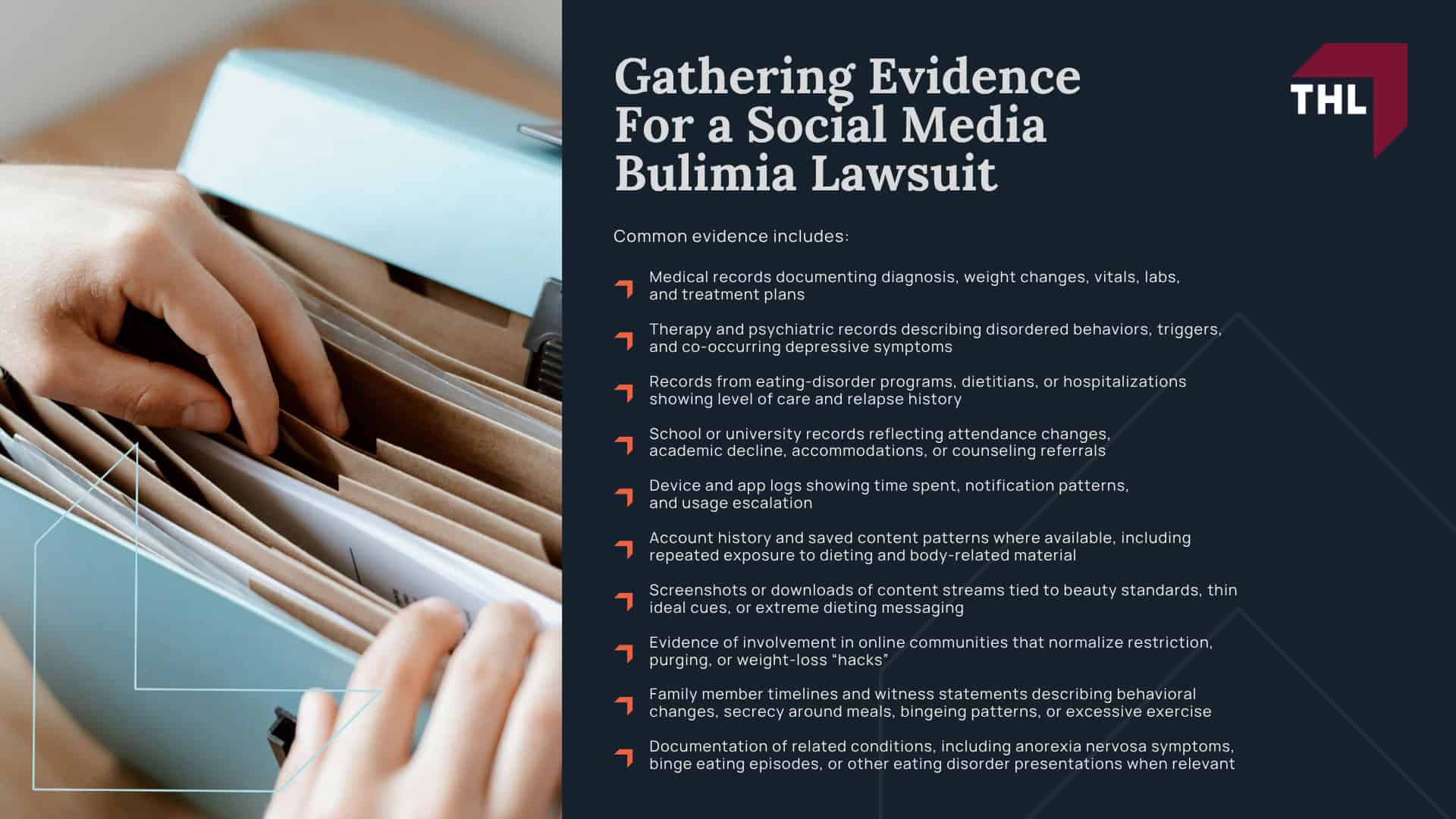 Social Media Lawsuits Allege Platforms Contributed to Eating Disorders; How Does Social Media Cause Bulimia; Eating Disorders and Other Harm Influenced by Social Media; The Legal Process of Social Media Bulimia Lawsuits; How Our Lawyers Can Help; Strategies for Healthy Social Media Use; Do You Qualify For a Social Media Bulimia Lawsuit; Damages in Social Media Bulimia Lawsuits; Gathering Evidence For a Social Media Bulimia Lawsuit
