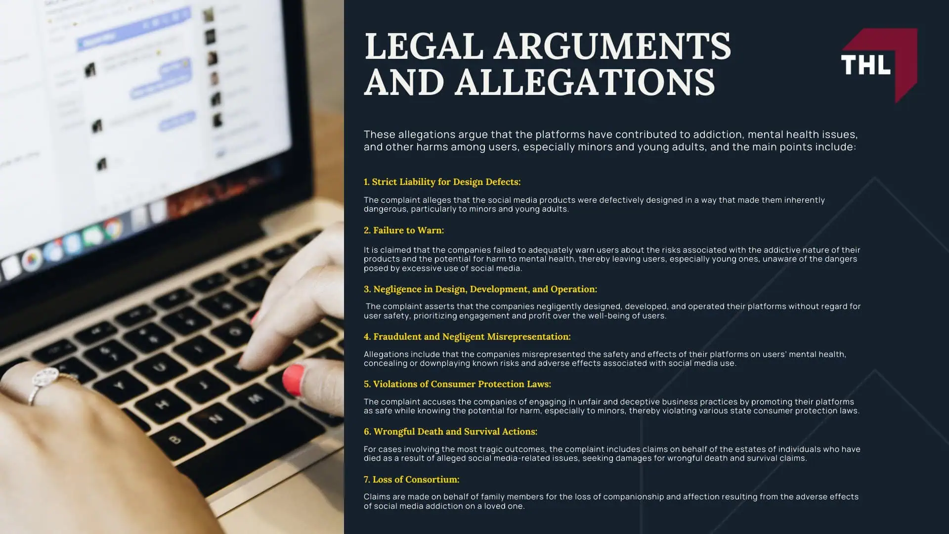 Body Dysmorphic Disorder and Social Media Use; What is Body Dysmorphia; Social Media and the Promotion of Cosmetic Surgery; Pressure for Social Validation; Dopamine-Driven Feedback Loop; Impact on Passive Consumers and BDD; Social Media Algorithms and Mental Health; The Cycle of Endless Scrolling and Its Impacts; The Distortion of Reality Through Filters and Edited Images; Social Media_ Negatively Impacting Body Satisfaction; Social Media and the Promotion of Cosmetic Surgery; Social Media Addiction and Other Mental Health Implications; What is the Social Media Addiction Lawsuit; Overview of Civil Actions Against Social Media Platforms; Legal Arguments and Allegations
