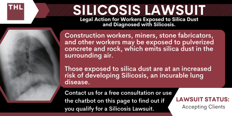 Silicosis Lawsuit; Silica Dust Exposure; Silica Exposure Lawsuit; Silica Lawsuit; Silicosis Lawsuit Overview; What Is The Average Silicosis Lawsuit Settlement Amount; Who Are Silicosis Lawsuits Filed Against; Health Risks Of Silica Exposure; What Is Silicosis; Common Silicosis Symptoms; Silicosis Complications; Chronic Silicosis Vs. Acute Silicosis; What Is The Treatment For Silicosis; How Does Exposure To Silica Dust Happen; What Types Of Rock Produce Silica Dust Particles; Occupational Safety And Health Administration (OSHA) Guidance On Silica Dust Exposure; Do You Qualify To File A Silicosis Lawsuit