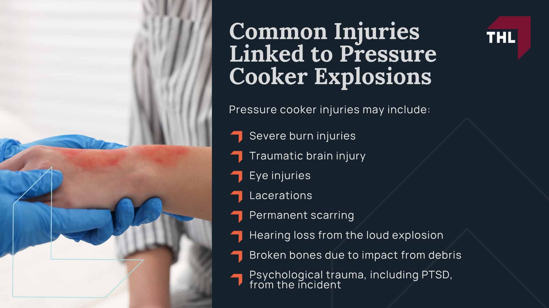 How and Why Do Pressure Cooker Explosions Occur; Common Pressure Cooker Defects that Lead to Explosions; Common Injuries Linked to Pressure Cooker Explosions