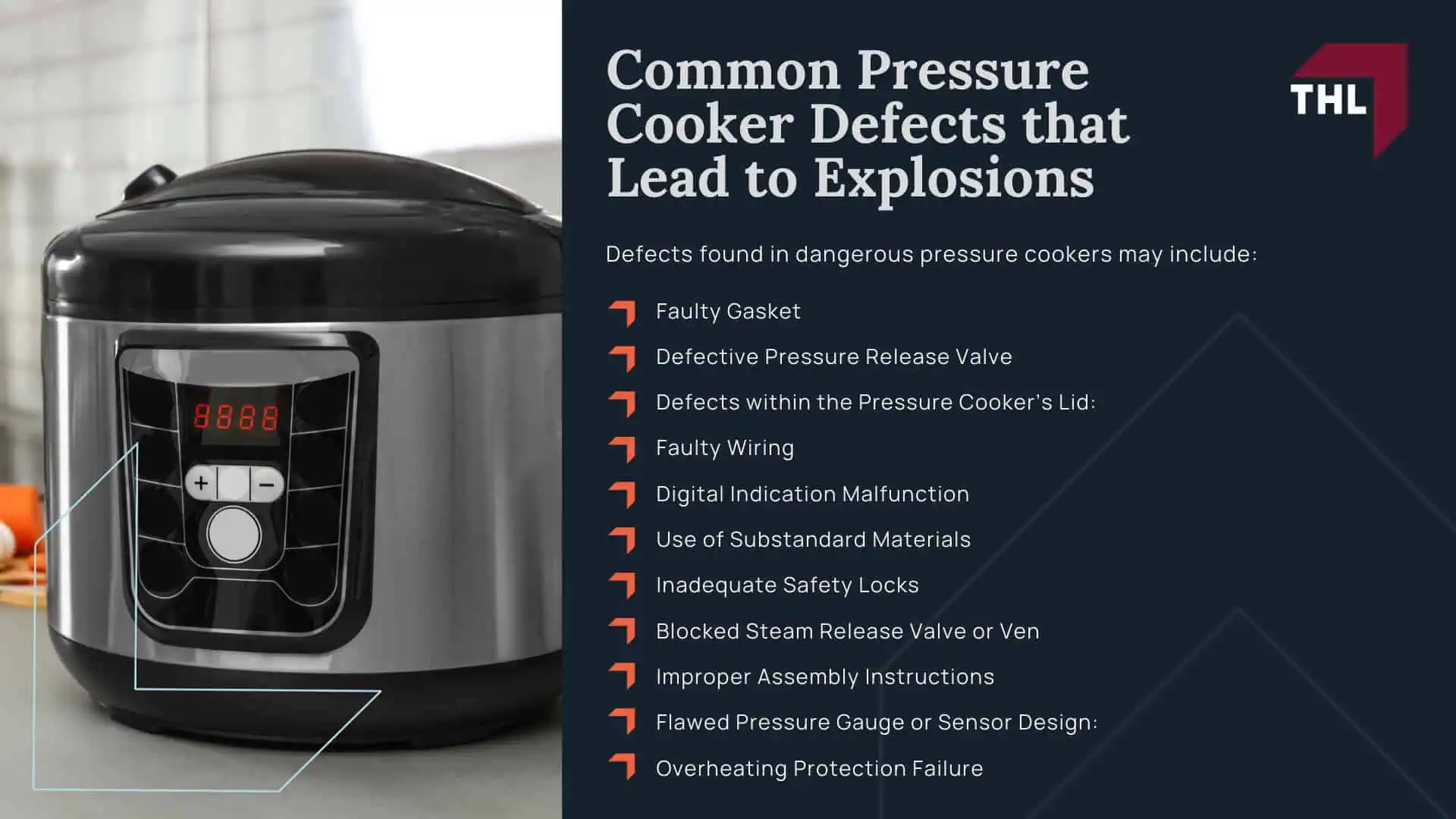 FAQ_ Can Pressure Cookers Explode - How and Why Do Pressure Cooker Explosions Occur_ - torhoerman law; FAQ_ Can Pressure Cookers Explode - Common Pressure Cooker Defects that Lead to Explosions - torhoerman law