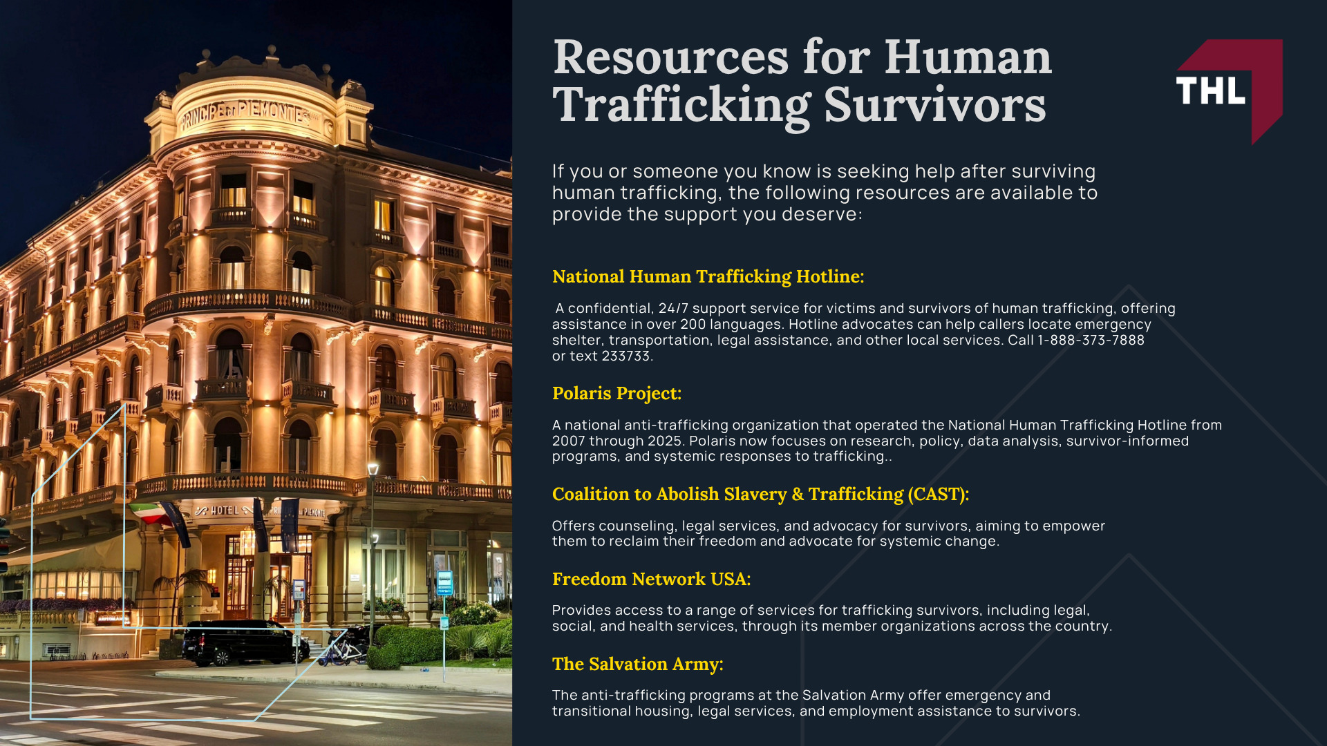 Lawsuits Against Hotels for Human Trafficking_ An Overview; What Hotel Chains Have Been Named in Human Trafficking Lawsuits; Types of Human Trafficking That Occur in Hotels and Motels; How Does Hotel Human Trafficking Happen; Hotel Human Trafficking Lawsuit - Resources for Human Trafficking Survivors - torhoerman law