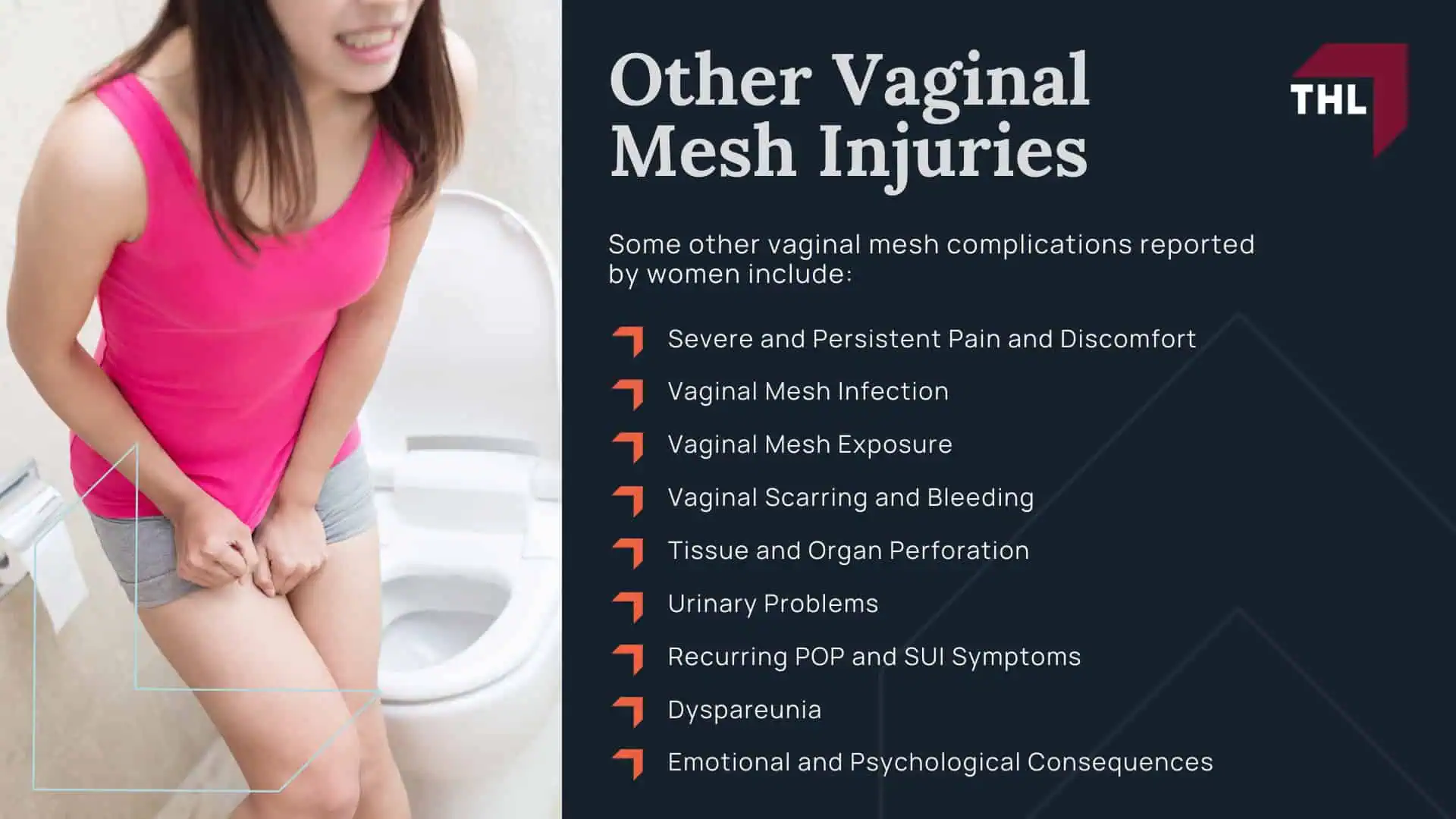 Vaginal Mesh Erosion Lawsuit - Vaginal Mesh and Its Uses - torhoerman law; Vaginal Mesh Erosion Lawsuit - Vaginal Mesh Erosion - torhoerman law; Vaginal Mesh Erosion Lawsuit - Impact of Vaginal Mesh Erosion on Patients - torhoerman law; Vaginal Mesh Erosion Lawsuit - Other Vaginal Mesh Injuries - torhoerman law
