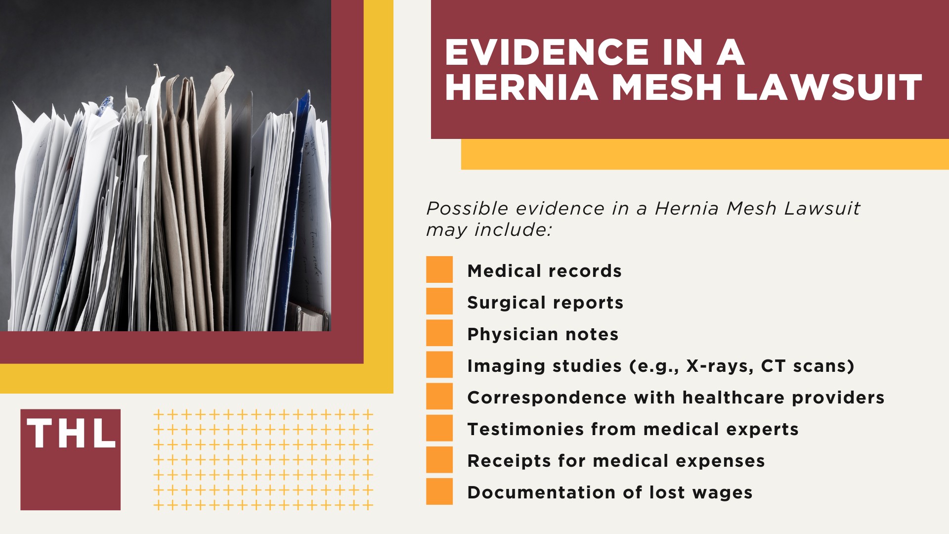 An Overview of the Hernia Mesh Lawsuits; Hernia Mesh Lawsuit Settlements_ Estimations and Projections; Common Hernia Mesh Injuries and Complications; Medical Treatment for Hernia Mesh Failure; Do You Qualify to File a Hernia Mesh Case; Evidence in a Hernia Mesh Lawsuit