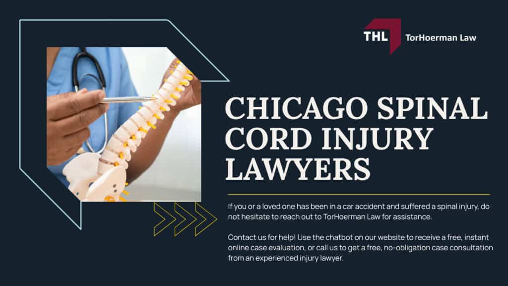 Chicago Spinal Cord Injury Lawyers; Chicago, Car Accidents, and Spinal Cord Injuries; Understanding Spinal Cord Injuries ; Types of Spinal Cord Injuries; The Severe Impact of Spinal Cord Injuries; The Role of Chicago Spinal Cord Injury Lawyers; Challenges and Complexities of Spinal Cord and Neck Injury Cases; Seeking Legal Help; TorHoerman Law_ Experienced Spinal Cord Injury Lawyers