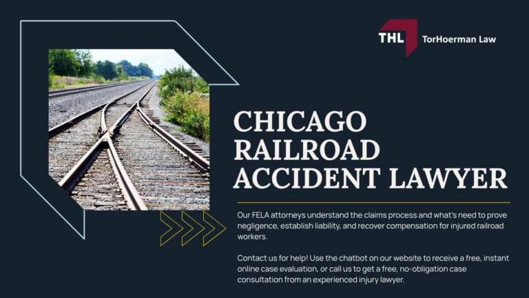 Chicago Railroad Accident Lawyer; How Can Injured Railroad Workers Seek Compensation; Common Types of Railroad Accidents and Injuries; Do You Qualify for a FELA Claim; TorHoerman Law_ Chicago Railroad Accident Lawyers; How Can Injured Railroad Workers Seek Compensation; What is the Federal Employers Liability Act; The Differences Between a FELA Claim and Workers Compensation; Common Types of Railroad Accidents and Injuries; Do You Qualify for a FELA Claim; Gathering Evidence for a Railroad Injury Claim; Assessing Damages in Railroad Injury Claims; TorHoerman Law_ Chicago Railroad Accident Lawyers