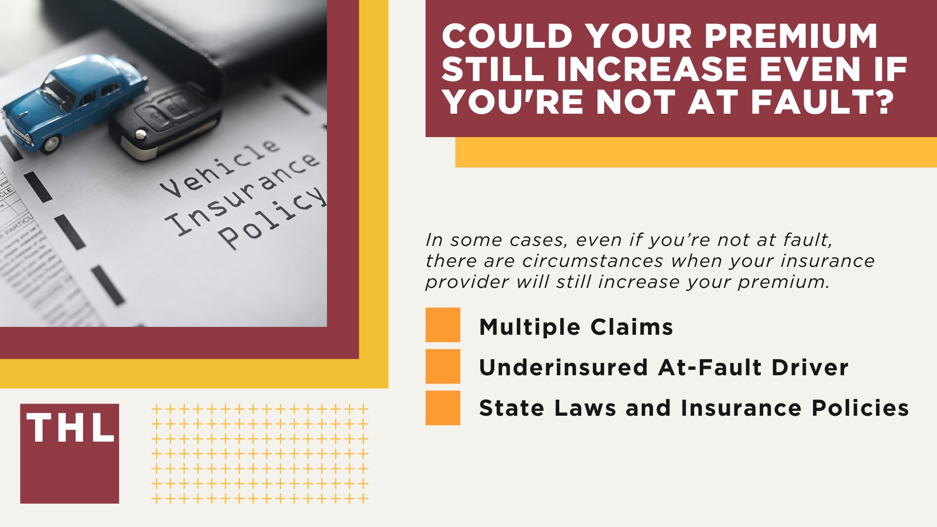 Insurance Premium Adjustments Following an Accident; Why Do Insurance Rates Go Up After an Accident; How Is Fault Determined in a Car Accident; Could Your Premium Still Increase Even if You're Not at Fault