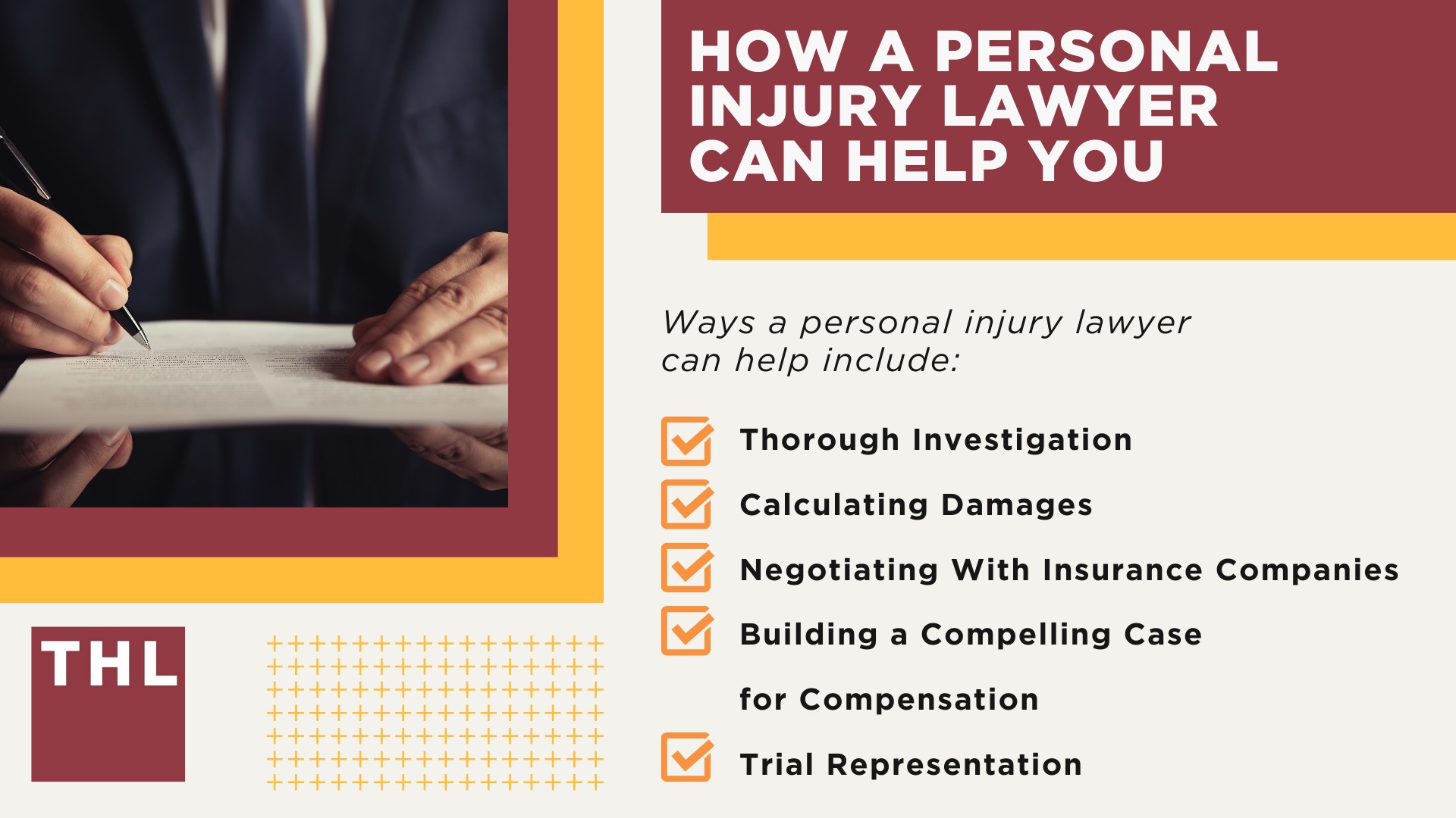 Initial Considerations When You Hire a Personal Injury Lawyer; Questions To Ask When You Hire a Personal Injury Lawyer;  The Different Personal Injury Cases Handled by a Personal Injury Lawyer; How a Personal Injury Lawyer Can Help You