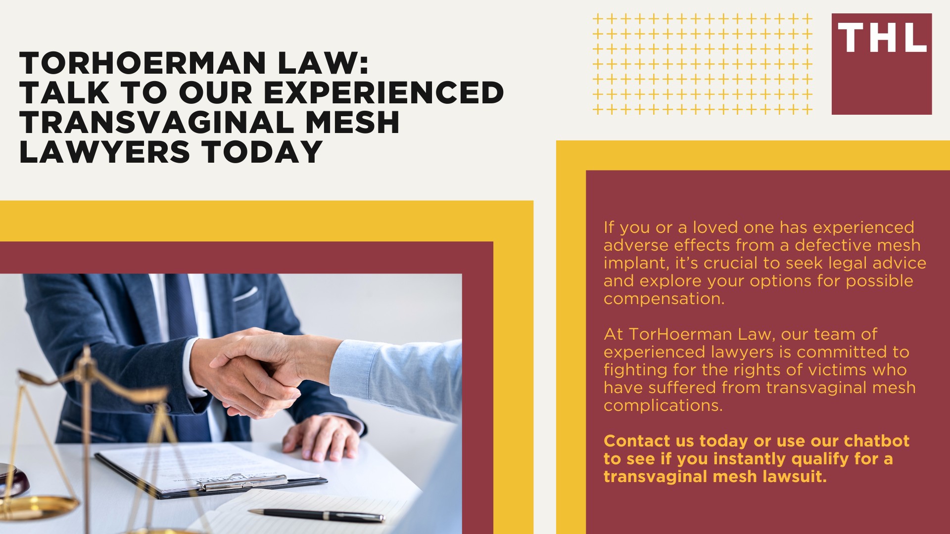 An Overview of Vaginal Mesh; What Are the Urinary Problems Related To Vaginal Implants; What Are the Urinary Problems Related To Vaginal Implants; Understanding the Transvaginal Mesh Lawsuits; TorHoerman Law_ Talk to Our Experienced Transvaginal Mesh Lawyers Today