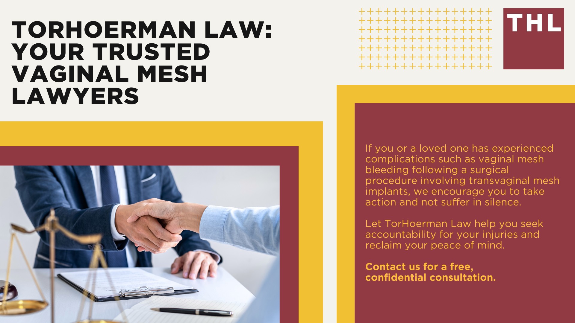 Transvaginal Mesh and Its Common Applications; Understanding Vaginal Mesh Bleeding; Medical Implications of Vaginal Mesh Bleeding for Patients; Lawsuits for Vaginal Mesh Complications; TorHoerman Law_ Your Trusted Vaginal Mesh Lawyers