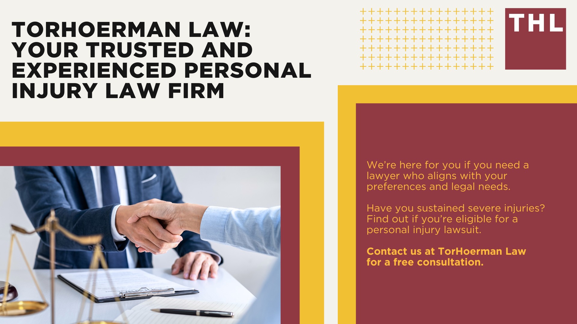 Initial Considerations When You Hire a Personal Injury Lawyer; Questions To Ask When You Hire a Personal Injury Lawyer;  The Different Personal Injury Cases Handled by a Personal Injury Lawyer; How a Personal Injury Lawyer Can Help You; Your Attorney's Role in Negotiating With an Insurance Company; Struggling With Legal Fees_ Benefit From a Contingency Fee Agreement; TorHoerman Law_ Your Trusted and Experienced Personal Injury Law Firm