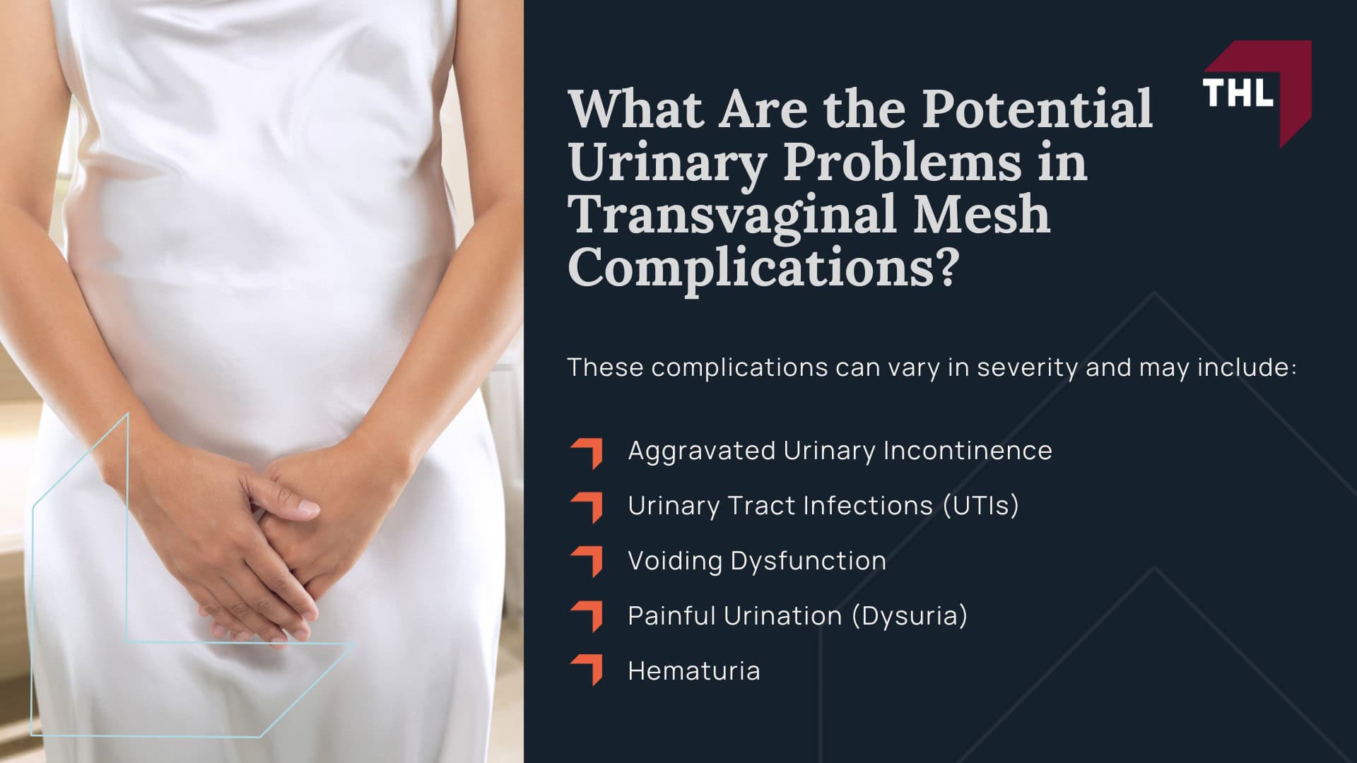 Vaginal Mesh Urinary Problems Lawsuit - An Overview of Vaginal Mesh - torhoerman law; Vaginal Mesh Urinary Problems Lawsuit - Understanding Pelvic Organ Prolapse (POP) - torhoerman law; Vaginal Mesh Urinary Problems Lawsuit - Understanding Stress Urinary Incontinence (SUI) - torhoerman law; Vaginal Mesh Urinary Problems Lawsuit - Urinary Problems and Pelvic Mesh - torhoerman law; Vaginal Mesh Urinary Problems Lawsuit - What Are the Potential Urinary Problems in Transvaginal Mesh Complications - torhoerman law