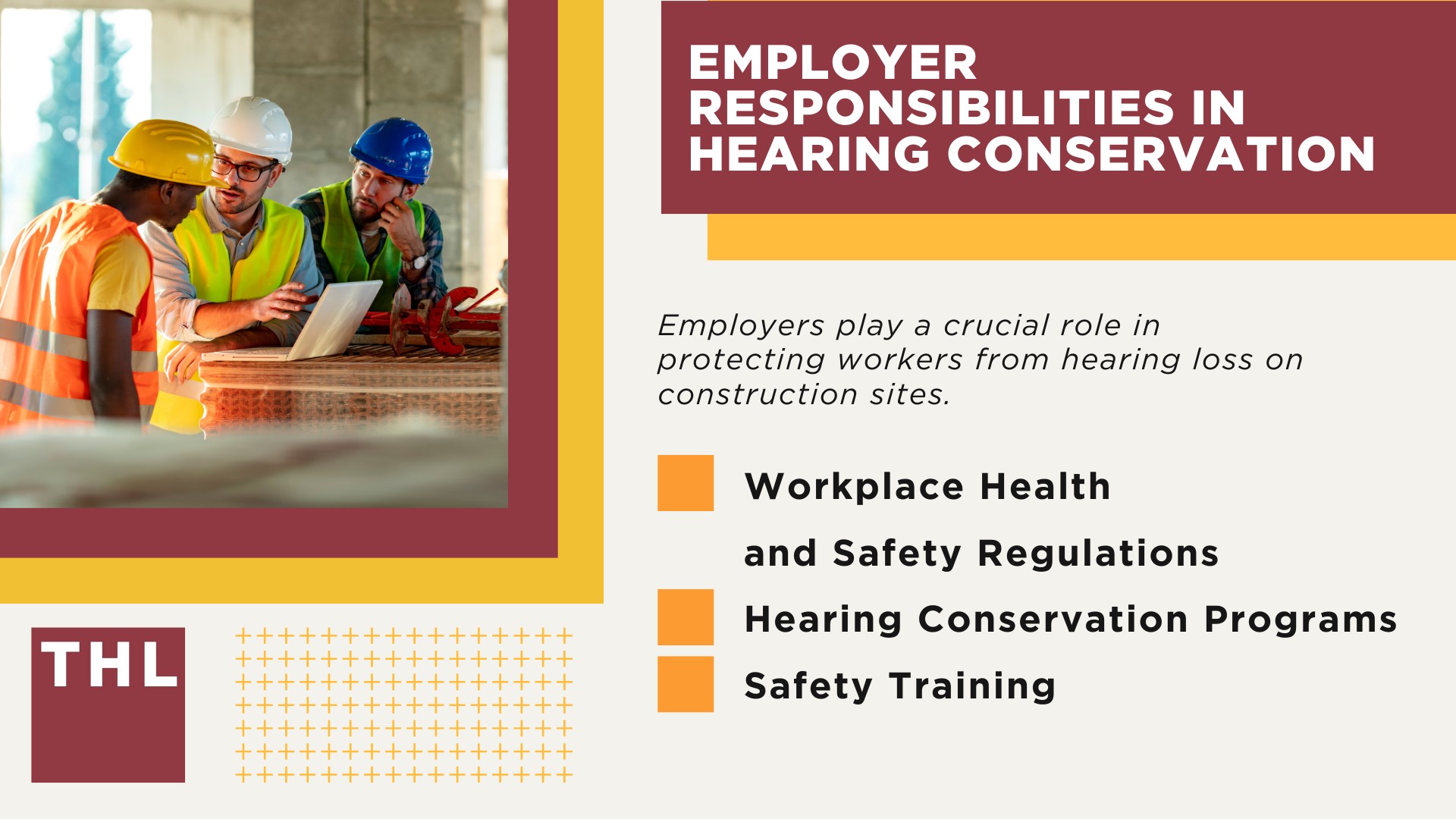 Overview of Hearing Loss in Construction Sites; Common Noise Hazards on Construction Sites; Duration of Exposure and Hearing Loss; Types of Hearing Damage and Their Symptoms; Hearing Protection Measures for Construction Workers; Employer Responsibilities in Hearing Conservation