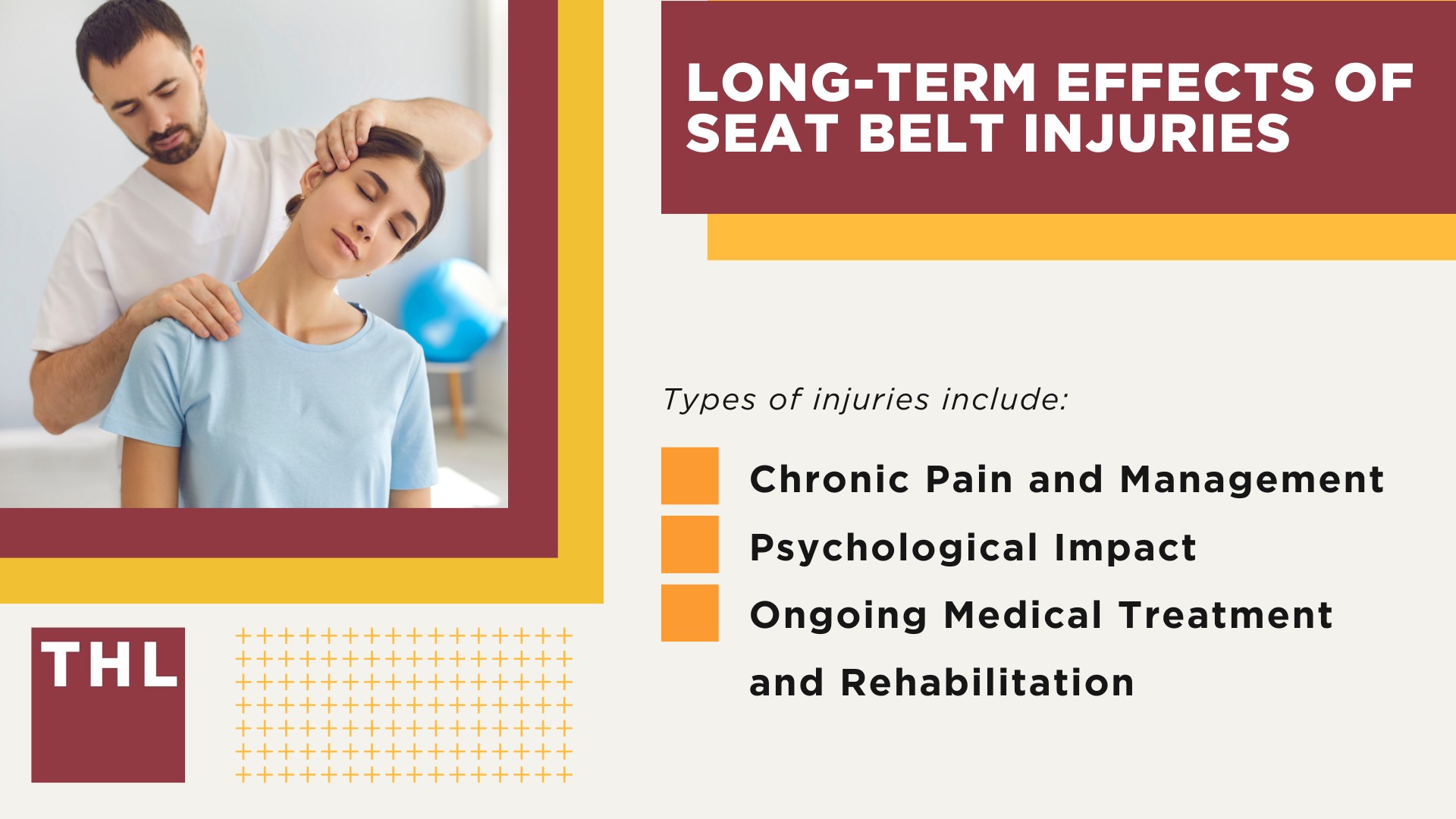 Understanding Seat Belts; Importance of Seat Belts in Car Safety; Causes of Seat Belt Injuries; Types of Collisions and Their Influence on Injuries; Types of Seat Belt Injuries; Common seatbelt injury symptoms; Long-Term Effects of Seat Belt Injuries