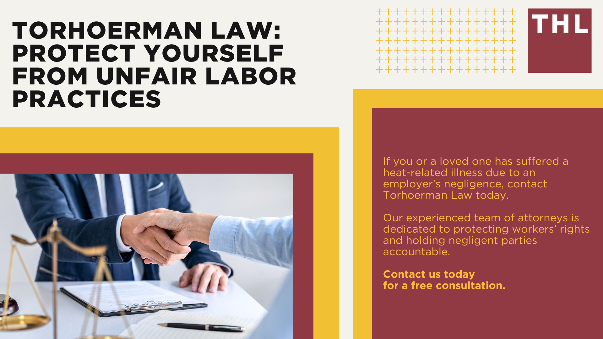 Understanding Heat Stress; Types of Heat-Related Injuries; Who Are the Vulnerable Workers; Preventative Measures To Prevent Heat-Related Illnesses at Work; Employer Responsibilities; TorHoerman Law_ Protect Yourself From Unfair Labor Practices