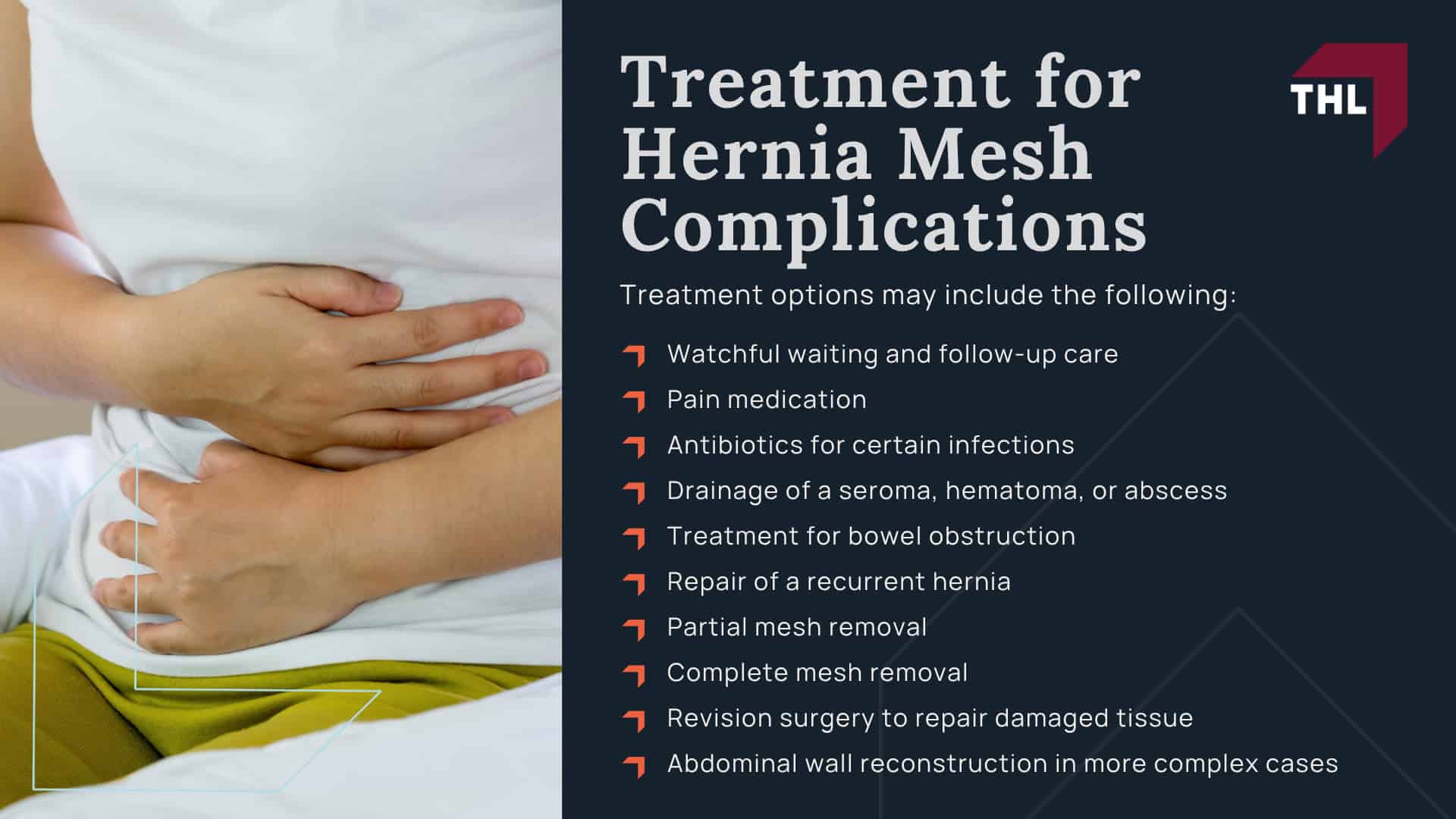 What Are the Most Common Hernia Mesh Complications; What Are the Most Common Hernia Mesh Complications (2); How Are Hernia Mesh Complications Diagnosed; Treatment for Hernia Mesh Complications