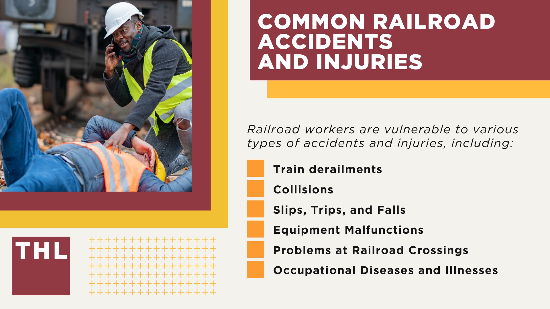 Understanding FELA_ Protection for Railroad Workers; Who Is Covered Under FELA; Types of Injuries and Accidents Covered by FELA; Common Railroad Accidents and Injuries