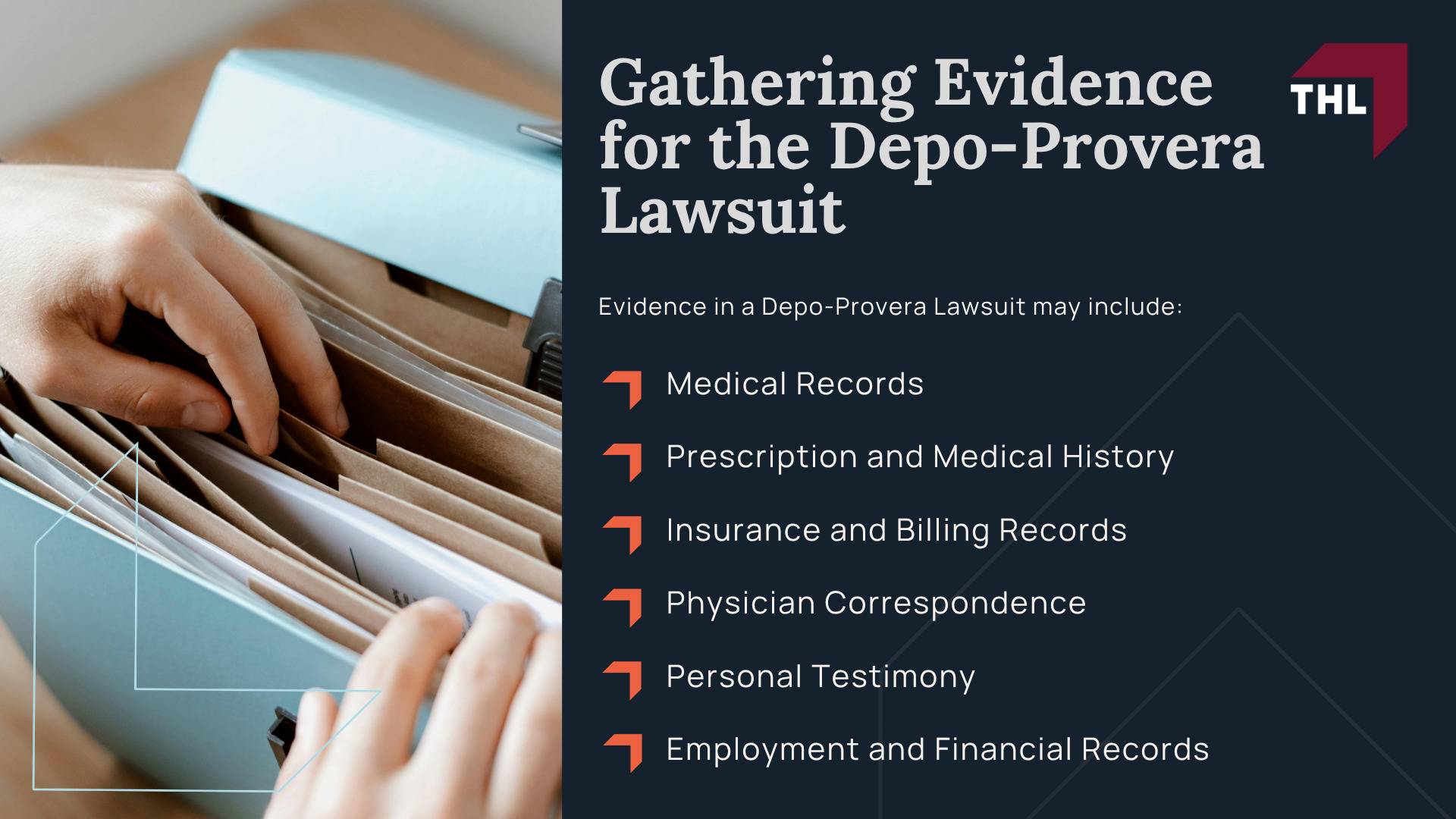 Depo-Provera Lawsuit_ Complete Overview; Depo-Provera Lawsuit Settlement Overview; What is the Estimated Average Depo Provera Settlement; Meet the Depo-Provera Attorneys at TorHoerman Law; How Much Does it Cost to Hire a Depo-Provera Lawyer from THL; Do You Qualify for the Depo-Provera Shot Lawsuit; Gathering Evidence for the Depo-Provera Lawsuit