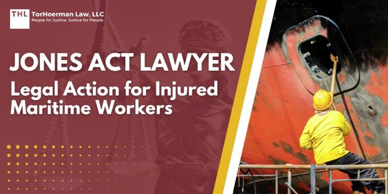 Jones Act Lawyer Legal Action for Injured Maritime Workers; What Is the Jones Act; Who Is Covered Under the Jones Act; How Does The Jones Act Protect Maritime Workers (2); The Benefits of Hiring a Jones Act Lawyer; How To File a Jones Act Claim; Compensation Available Under the Jones Act; How the Jones Act Interacts With Other Maritime Laws; TorHoerman Law_ Contact Us To Discuss Your Jones Act Claim