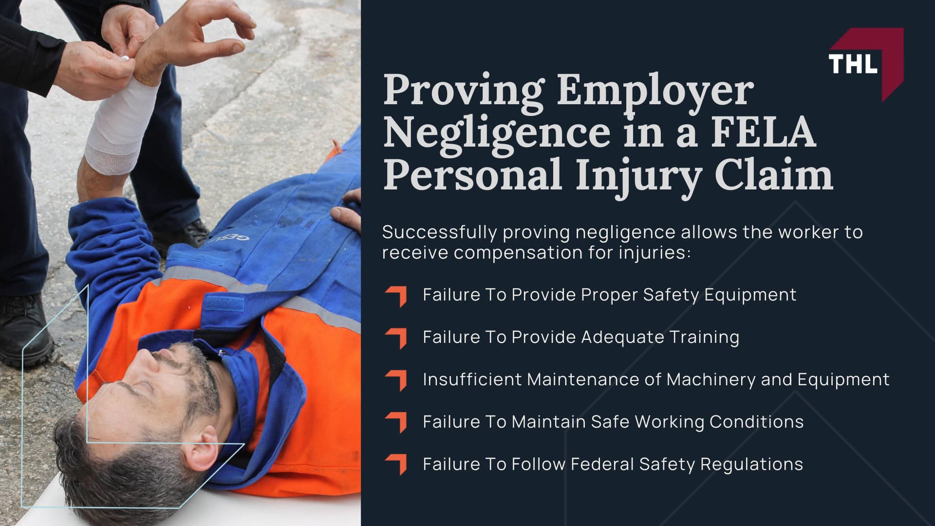 Understanding FELA_ Protection for Railroad Workers; Who Is Covered Under FELA; Types of Injuries and Accidents Covered by FELA; Common Railroad Accidents and Injuries; Proving Employer Negligence in a FELA Personal Injury Claim