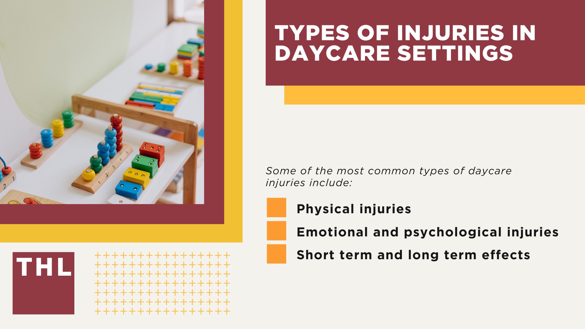 Legal Responsibilities of Daycare Facilities; Types of Injuries in Daycare Settings