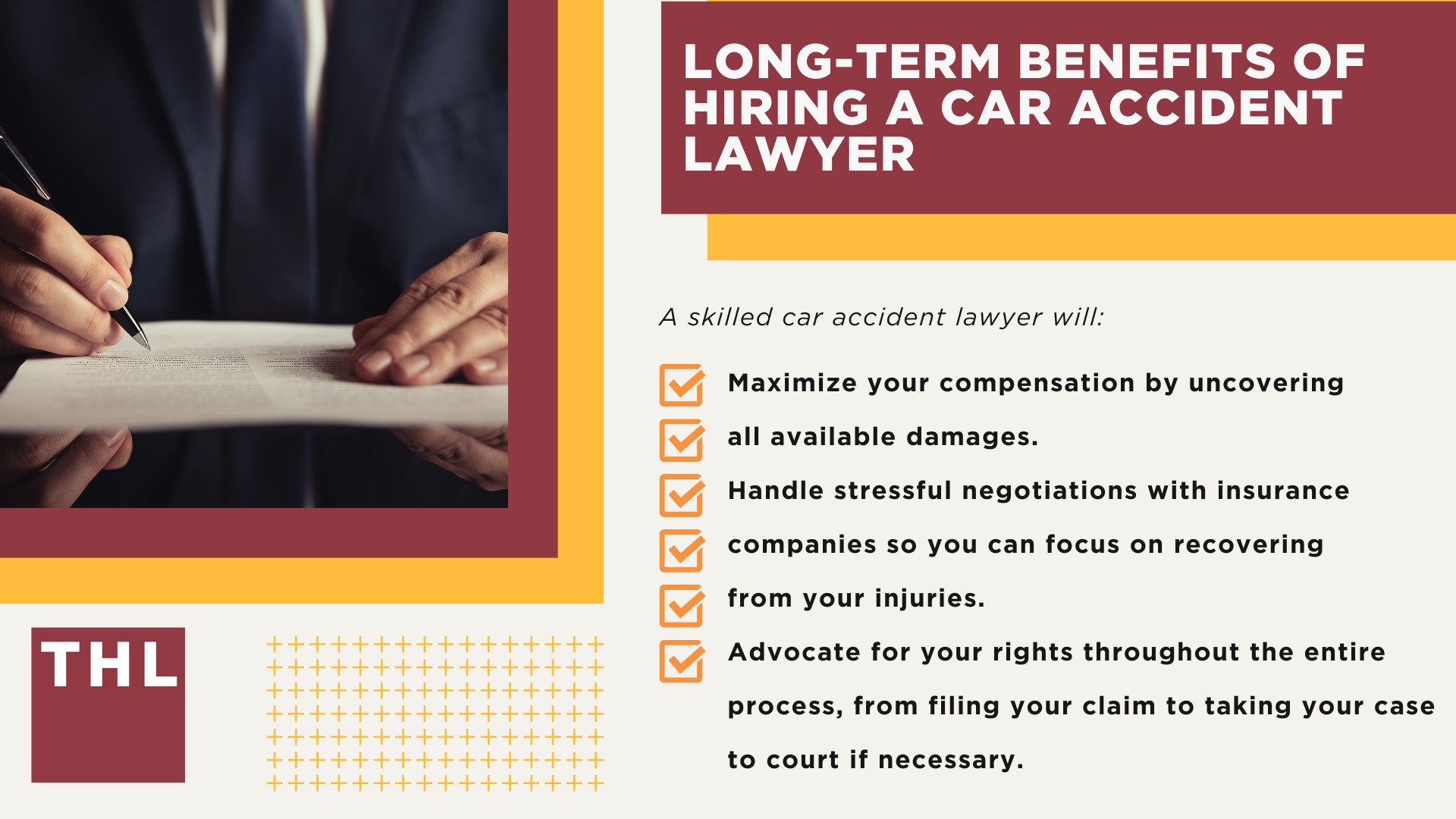 What To Do Immediately After a Car Accident; Should I Hire a Lawyer Right After the Accident; Some Common Scenarios That Warrant Legal Representation; Dealing With Insurance Companies_ Why Legal Help Matters; The Timeline To Hire a Car Accident Lawyer; The Benefits of Hiring a Car Accident Attorney Early; Long-Term Benefits of Hiring a Car Accident Lawyer