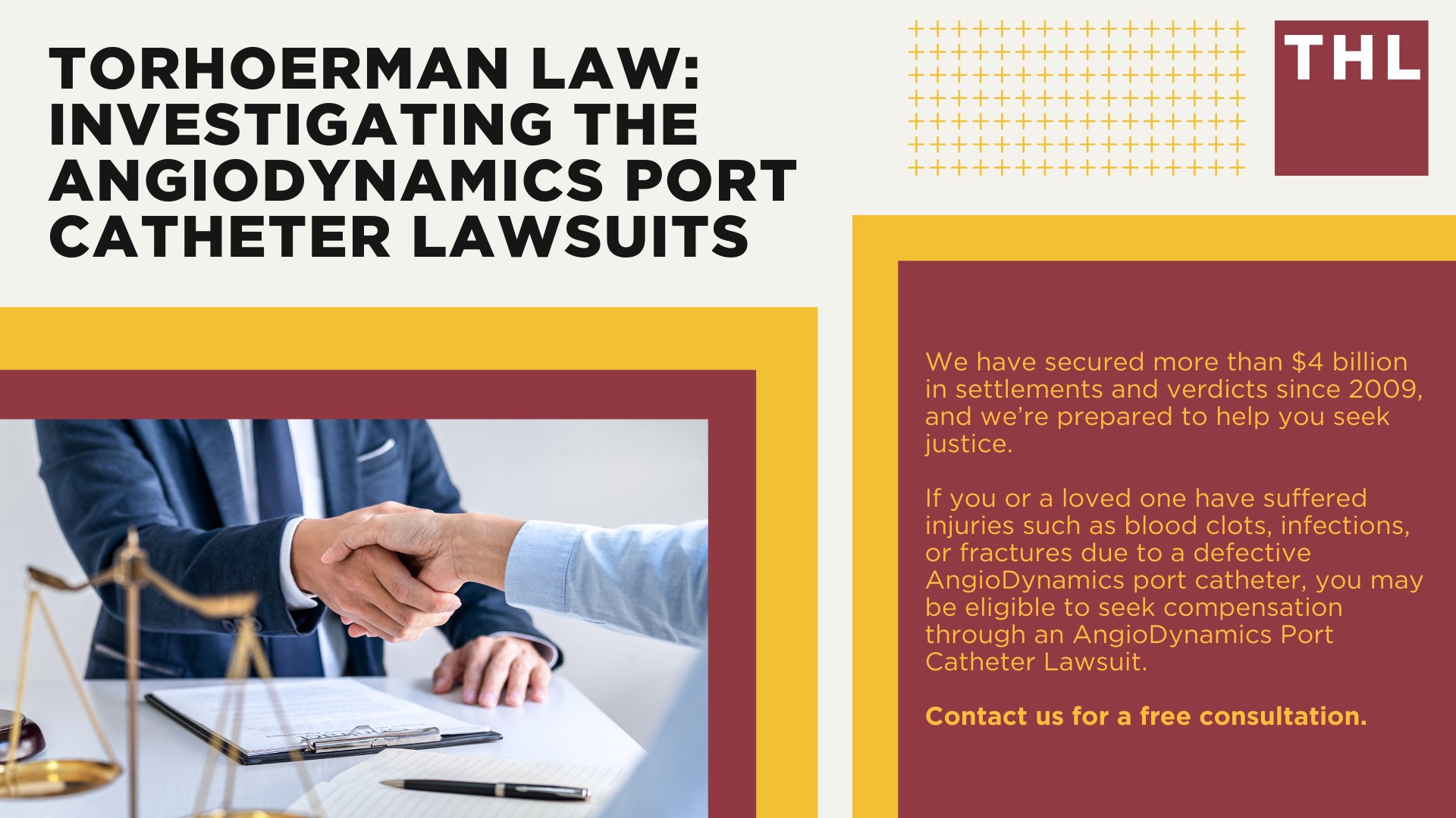 An Overview of the AngioDynamics Port Catheter Lawsuit; What AngioDynamics Inc Devices May Be Defective and Dangerous; Health Risks and Complications Linked to AngioDynamics Port Catheter Devices; What are Implantable Ports and Why are They Used; Do You Qualify for the AngioDynamics Port Catheter Lawsuit; Gathering Evidence for Port Catheter Lawsuits; Assessing Damages for Port Catheter Lawsuits; TorHoerman Law_ Investigating the AngioDynamics Port Catheter Lawsuits