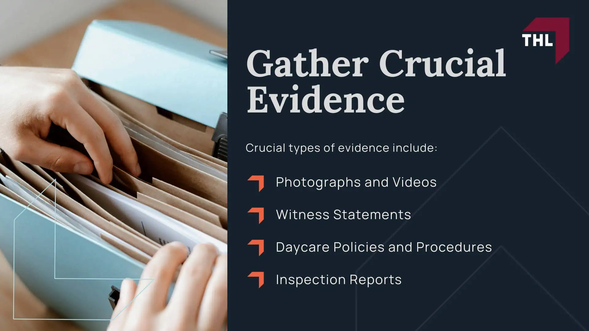 Suing a Daycare for Negligence Step-By-Step Guide - Holding a Negligent Daycare Center Responsible - torhoerman law; Suing a Daycare for Negligence Step-By-Step Guide - What To Do After a Daycare Injury - torhoerman law; Report the Incident to the State Licensing Agency (When Appropriate); Suing a Daycare for Negligence Step-By-Step Guide - Keep All Communications in Writing - torhoerman law; Suing a Daycare for Negligence Step-By-Step Guide - Speak With a Lawyer Before Accepting an Insurance Offer - torhoerman law; Suing a Daycare for Negligence Step-By-Step Guide - Common Signs of Daycare Abuse - torhoerman law; Suing a Daycare for Negligence Step-By-Step Guide - How To File a Daycare Injury Lawsuit - torhoerman law; Suing a Daycare for Negligence Step-By-Step Guide - Gather Crucial Evidence - torhoerman law