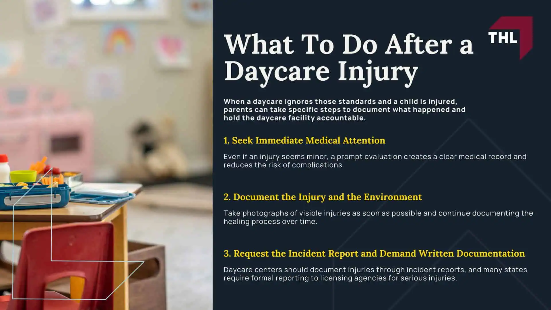 Suing a Daycare for Negligence Step-By-Step Guide - Holding a Negligent Daycare Center Responsible - torhoerman law; Suing a Daycare for Negligence Step-By-Step Guide - What To Do After a Daycare Injury - torhoerman law