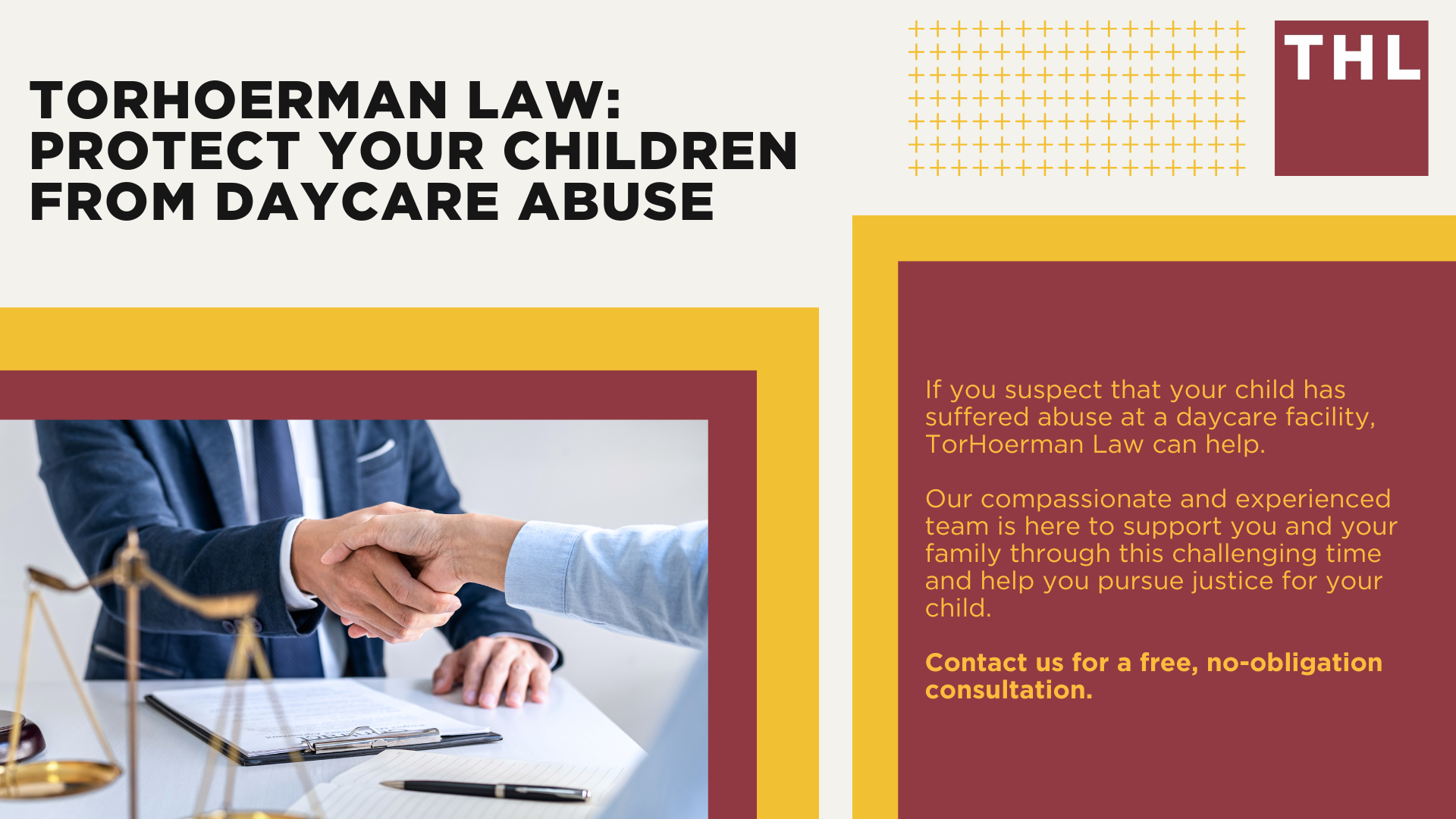 Common Indicators of Abuse in Daycare Settings; Identifying Types of Abuse in Daycare Centers; Steps To Take If You Suspect Daycare Abuse; Legal Process for Daycare Abuse Cases; TorHoerman Law_ Protect Your Children From Daycare Abuse
