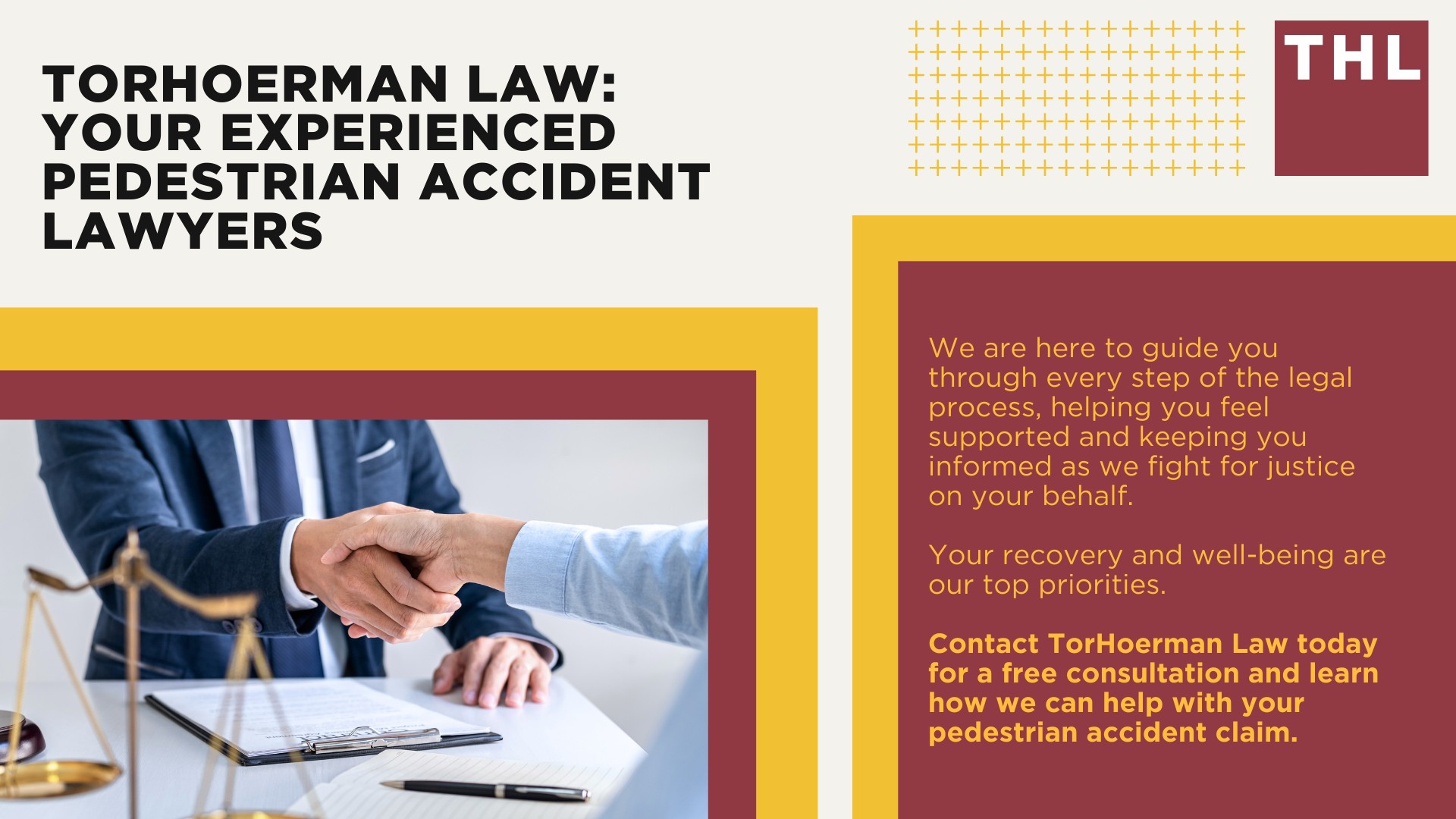 Meet Our Chicago Pedestrian Accident Lawyers; What To Do After a Pedestrian Accident in Chicago; The Legal Process for a Pedestrian Accident Claim in Romeoville; How Do Pedestrian Accidents Happen; Common Injuries Sustained in Pedestrian Accidents; TorHoerman Law_ Your Experienced Pedestrian Accident Lawyers