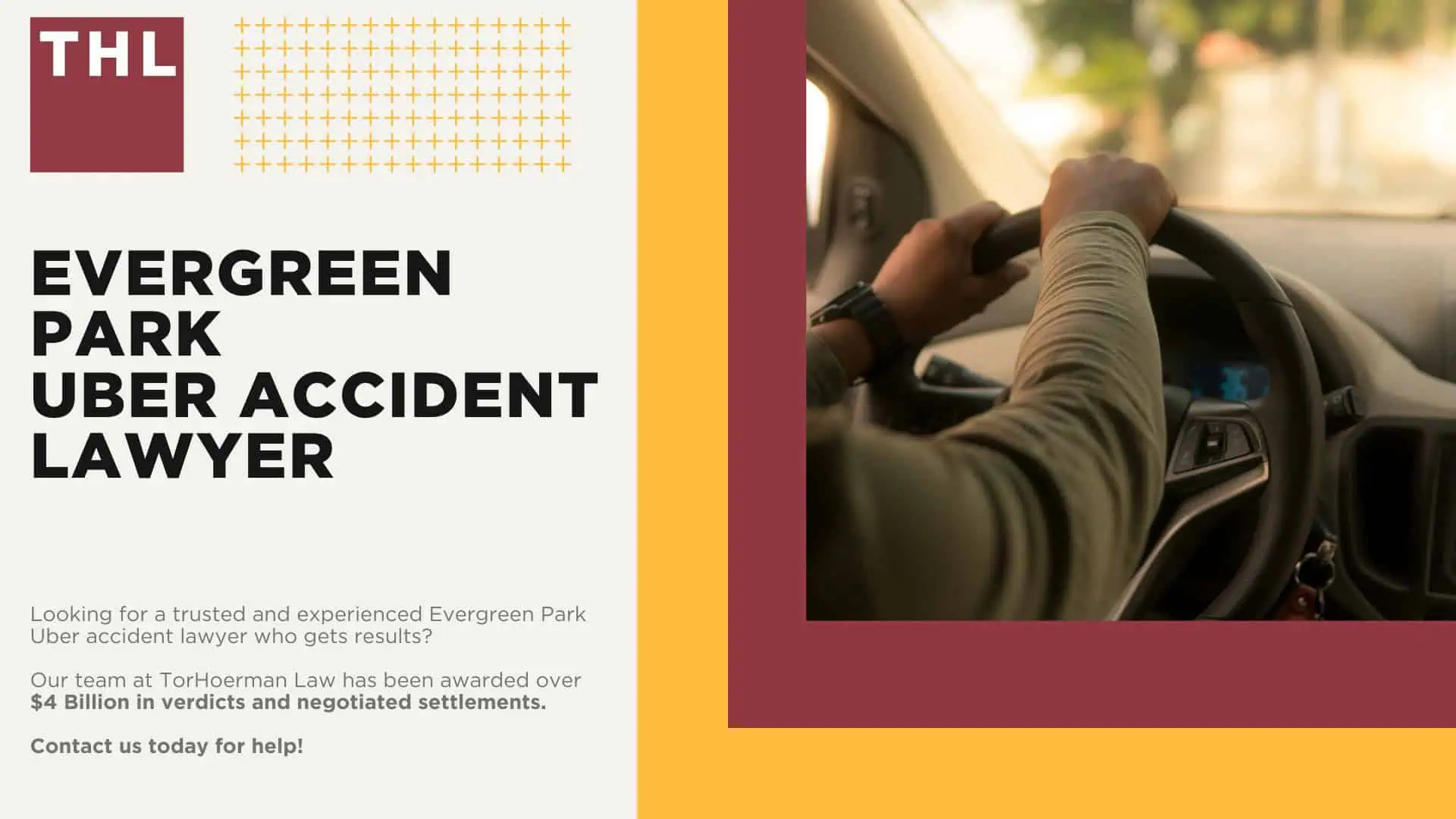 Evergreen Park Uber Accident Lawyer; Meet Our Team of Evergreen Park Uber Accident Lawyers; Our Founder and Experienced Evergreen Park Uber Accident Lawyer_ Tor Hoerman; How Much Does it Cost to Hire an Uber Accident Attorney; What to Do After an Uber Accident in Evergreen Park_ Steps to Take; Can I Sue Uber or Lyft for My Injuries in a Rideshare Accident; What is the Legal Process for Uber or Lyft Accident Claims in Evergreen Park; Gathering Evidence for an Uber Accident Lawsuit; Damages in Rideshare Accident Cases; TorHoerman Law_ The Uber Accident Attorneys Evergreen Park Trusts